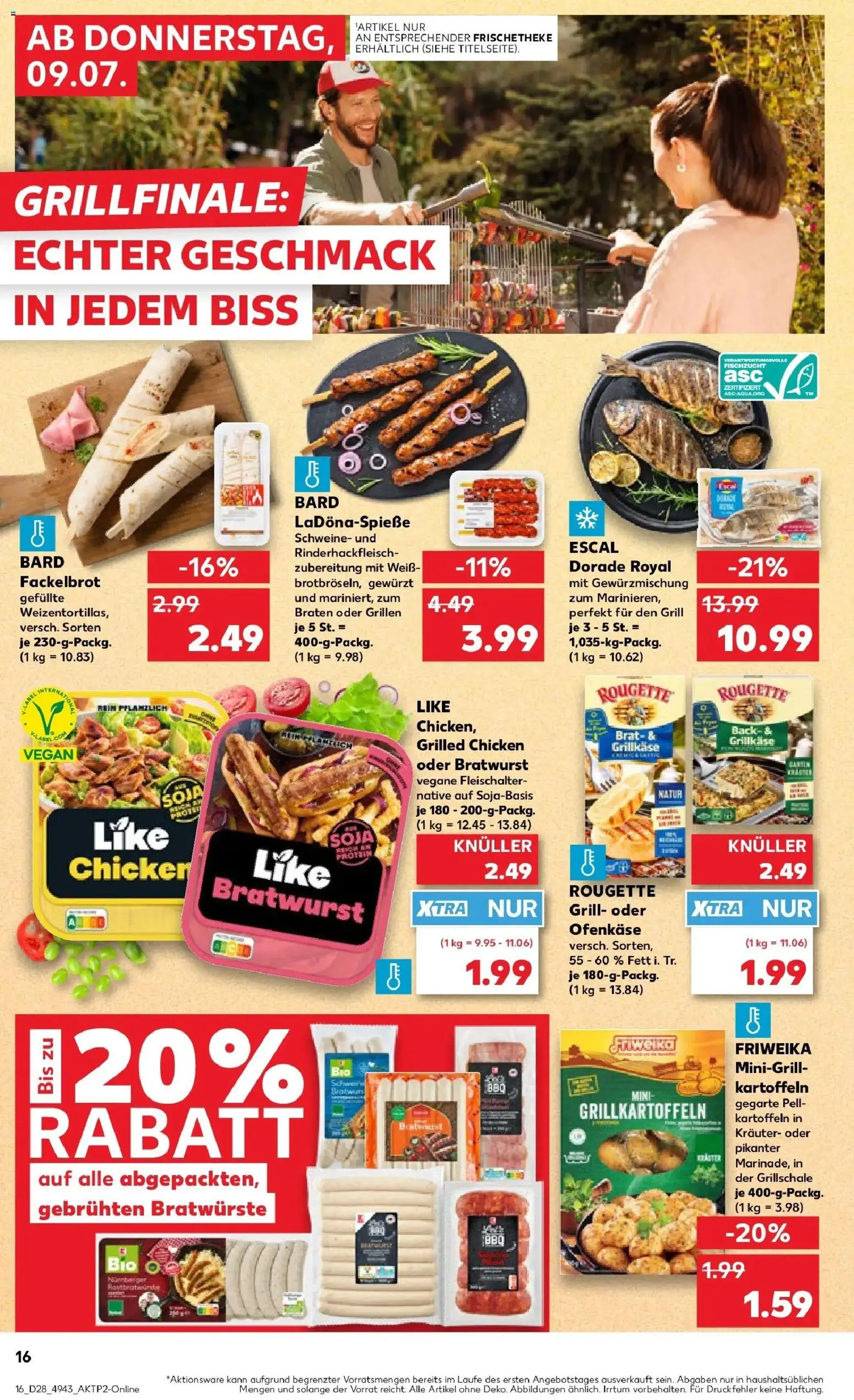 Kaufland Kaufland: Mo-Mi Der Wochenstart – gültig ab 05.07.2026 | Seite: 25 | Produkte: Dorade, Grill, Bratwurst, Kartoffeln