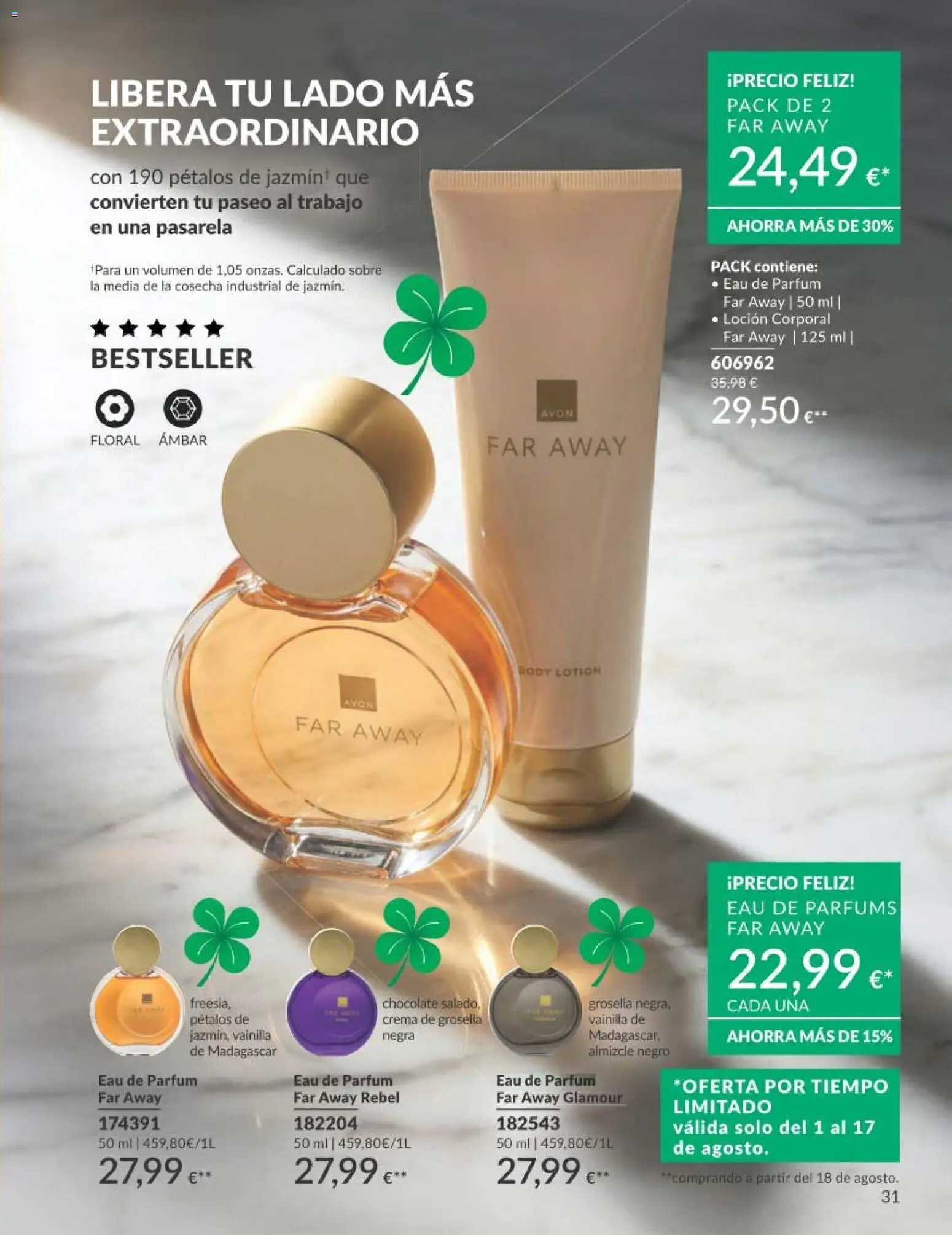 Catálogo AVON campaña 8 │ válido desde el 01/08/2026 | Página: 31 | Productos: Loción corporal, Chocolate, Body, Eau de parfum