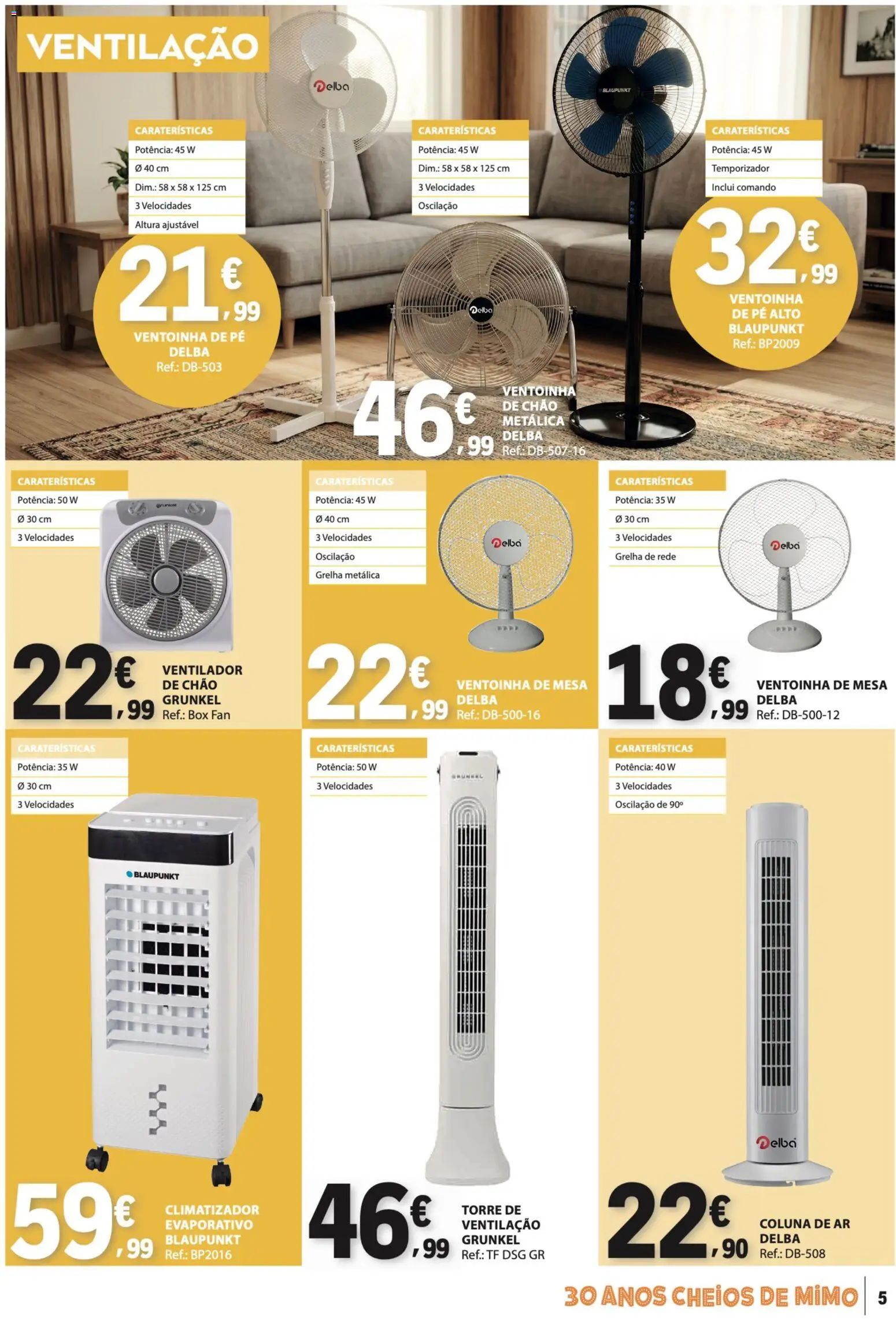 E.Leclerc folheto Não Alimentar │ válido de 02/07/2026 | Página: 5 | Produtos: Ventilador, Mesa