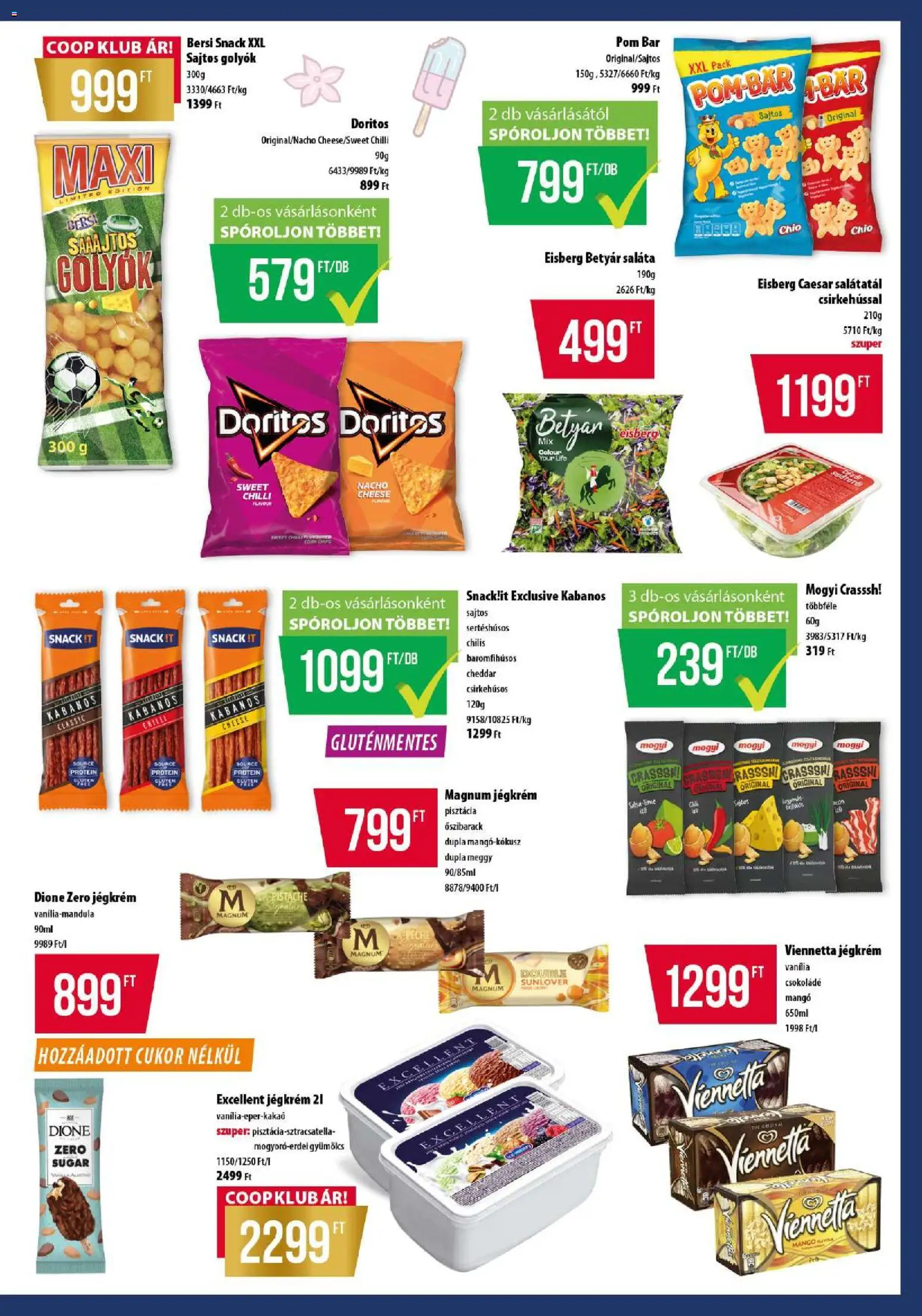 COOP akciós ujság - amely érvényes a következő dátumtól: 2026.07.09. | Oldal: 3 | Termékek: Magnum, Csokoládé, Cukor, Mangó