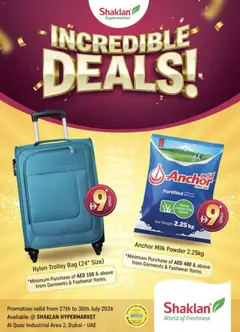 Preview of Shaklan catalogue Incredible Deals valid from 27 Jul, 2026