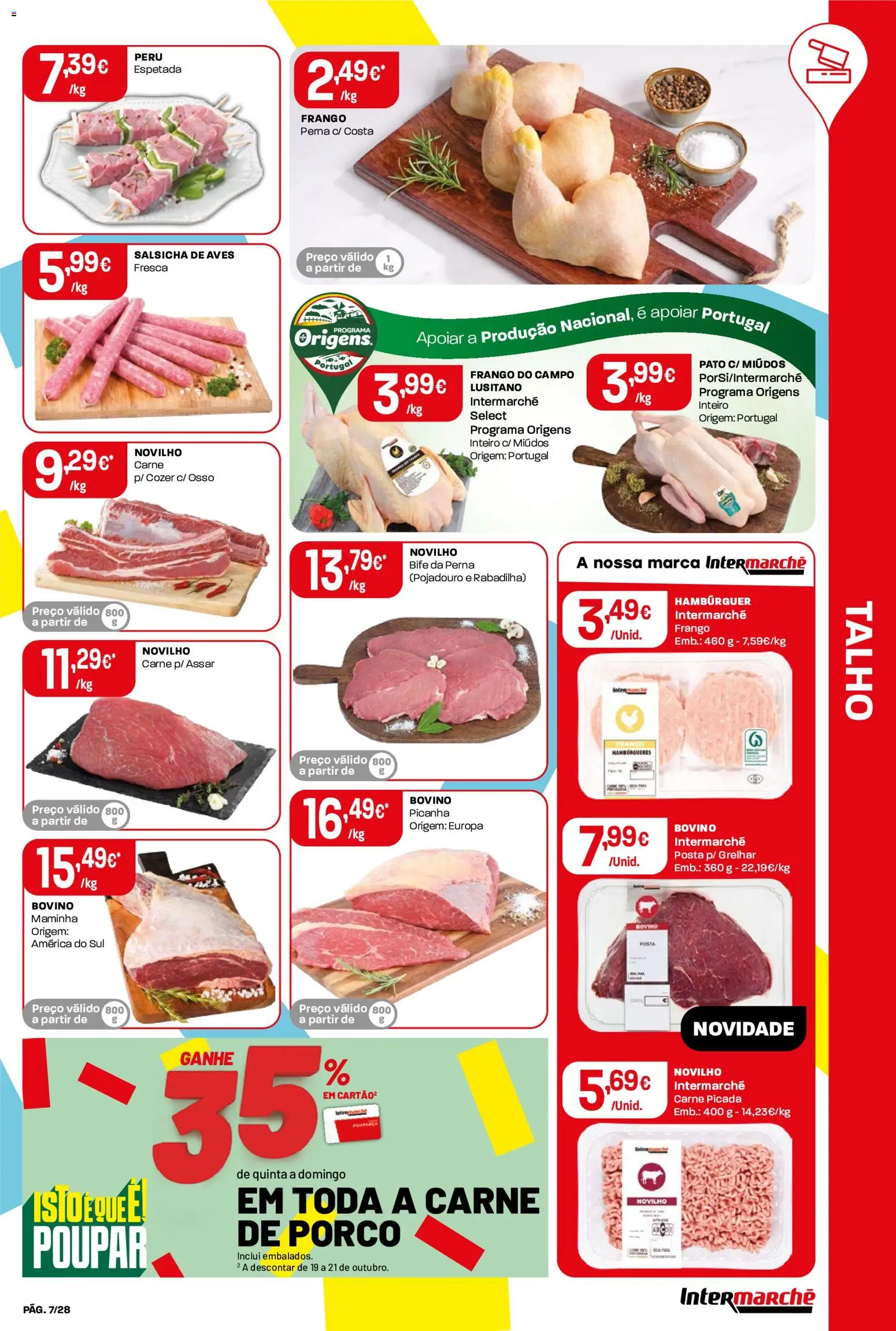 Intermarché folheto Contact │ válido de 15/10/2026 | Página: 7 | Produtos: Peru, Carne picada, Carne, Bife