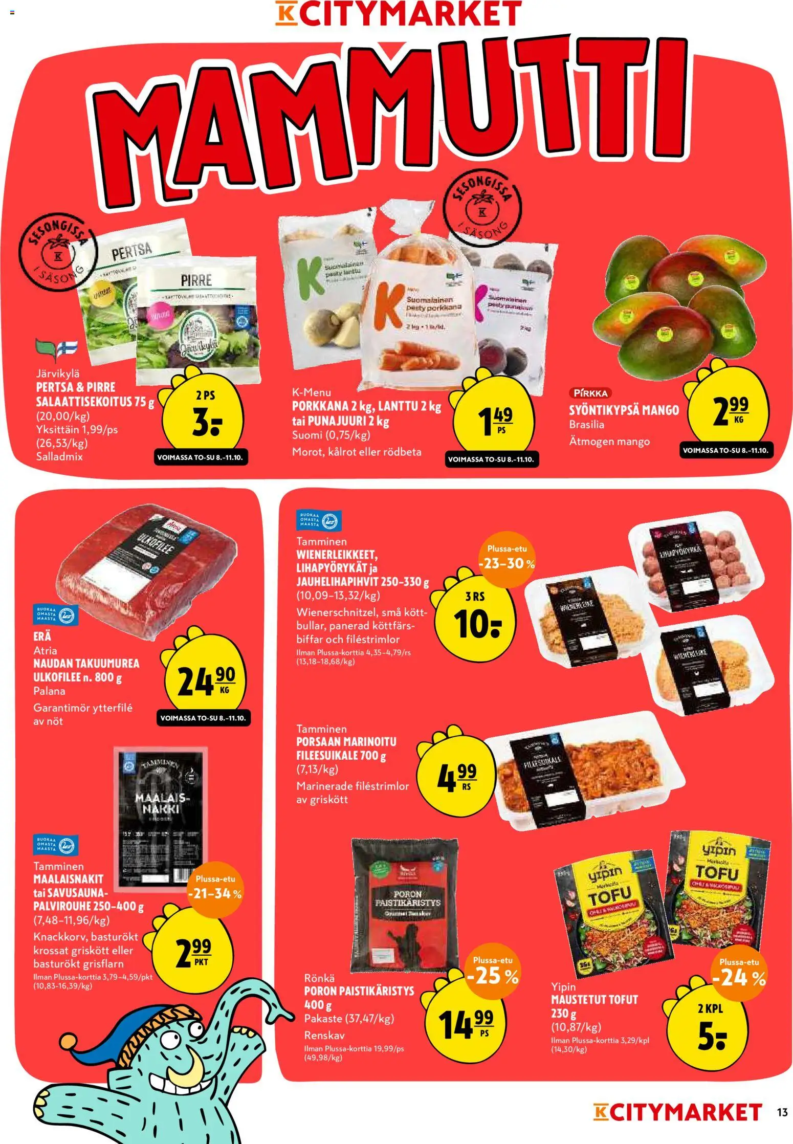 K-Citymarket tarjoukset – voimassa 08/10/2026 alkaen | Sivu: 13