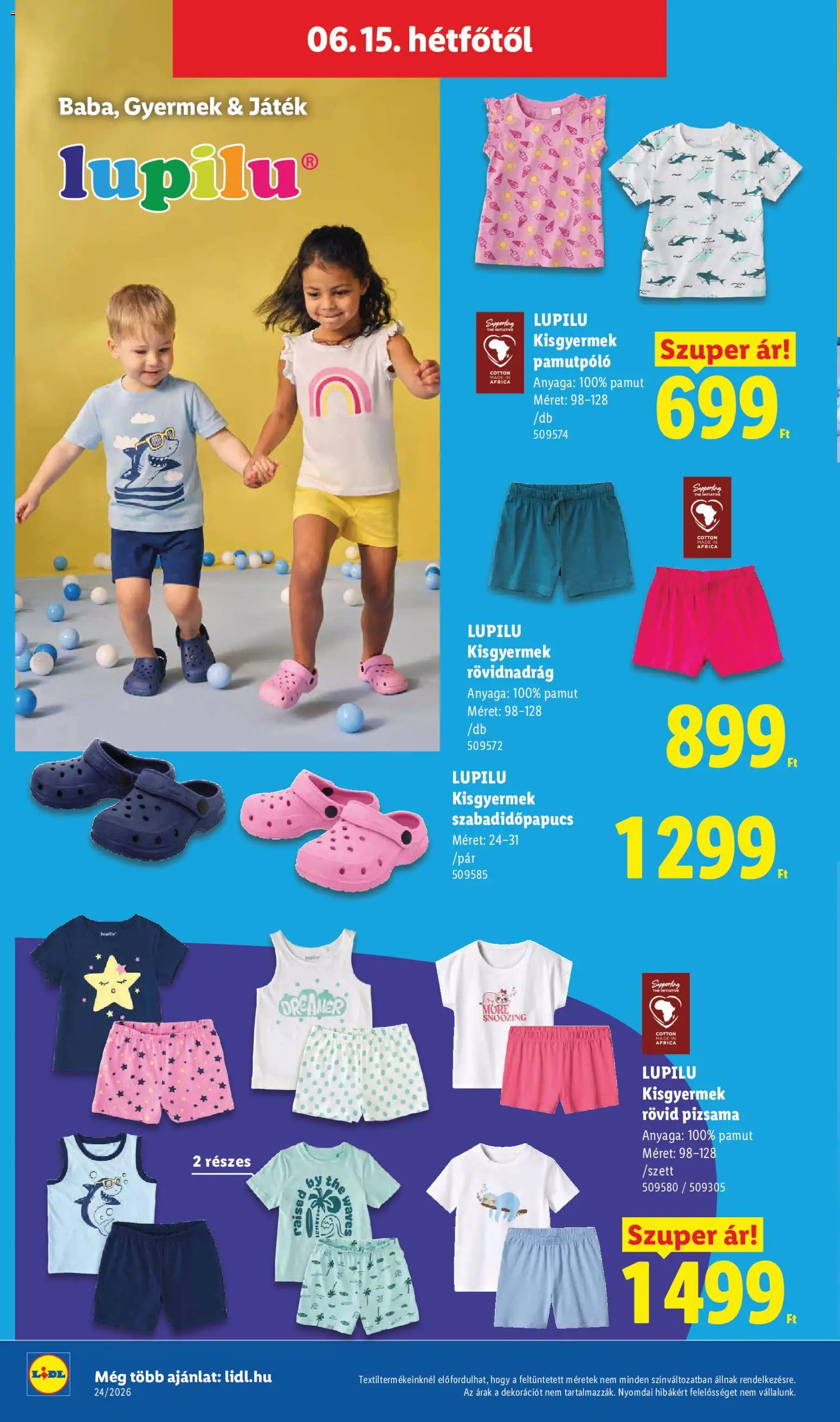 Lidl akciós ujság - amely érvényes a következő dátumtól: 11.06.2026 | Oldal: 28 | Termékek: Játék, Rövidnadrág, Pizsama