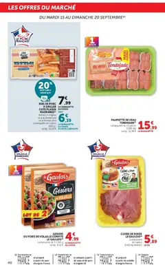 Super U - Prévisualisation de Super U - Anniversaire gagnant des Magasins U valide à partir de 15/09/2026 | Page: 40 | Produits: Cuisse de dinde, Dinde, Porc, Gin