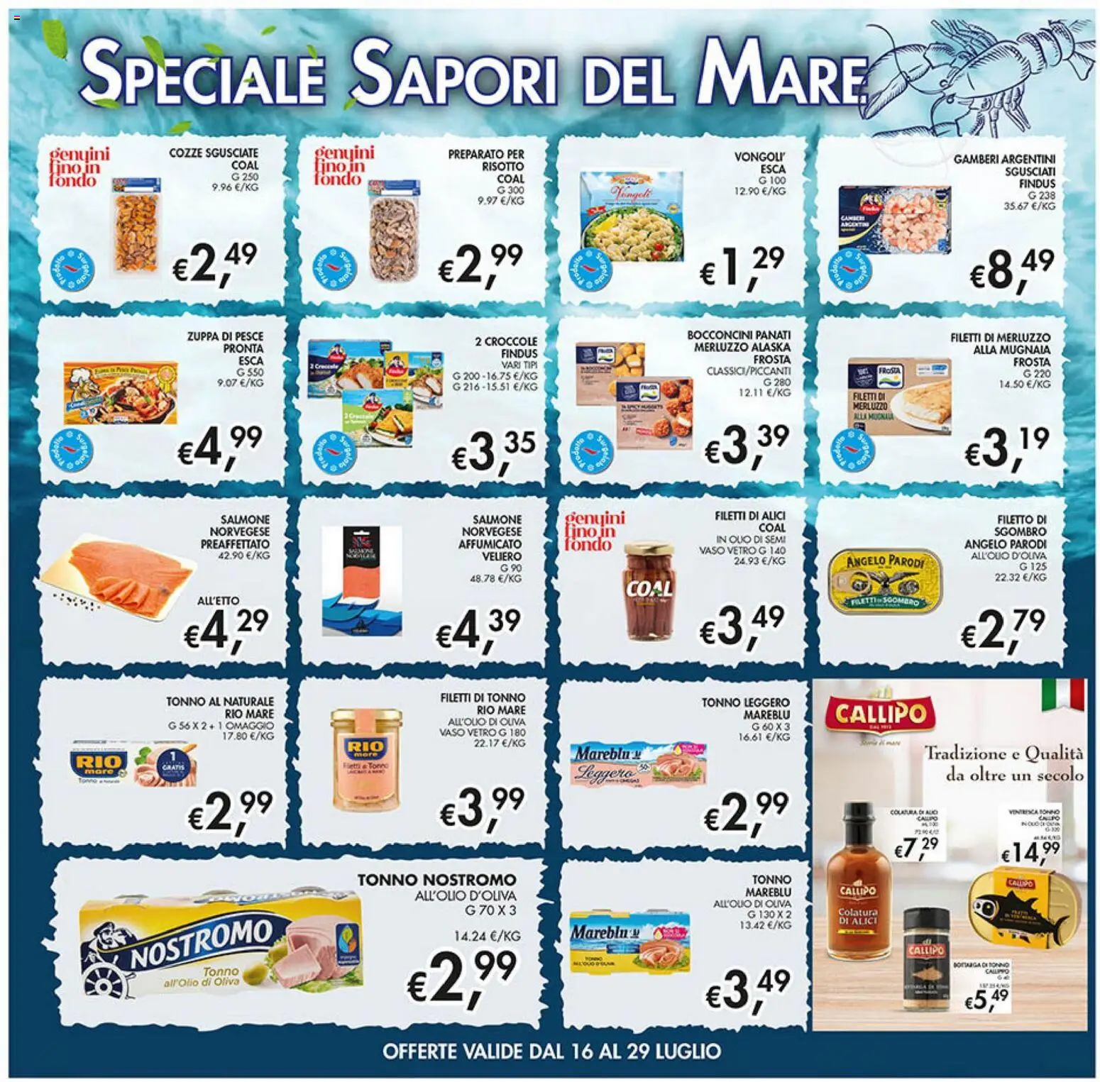 Volantino Coal del 16/07/2026 | Pagina: 9 | Prodotti: Pesce, Merluzzo, Cozze, Tonno al naturale