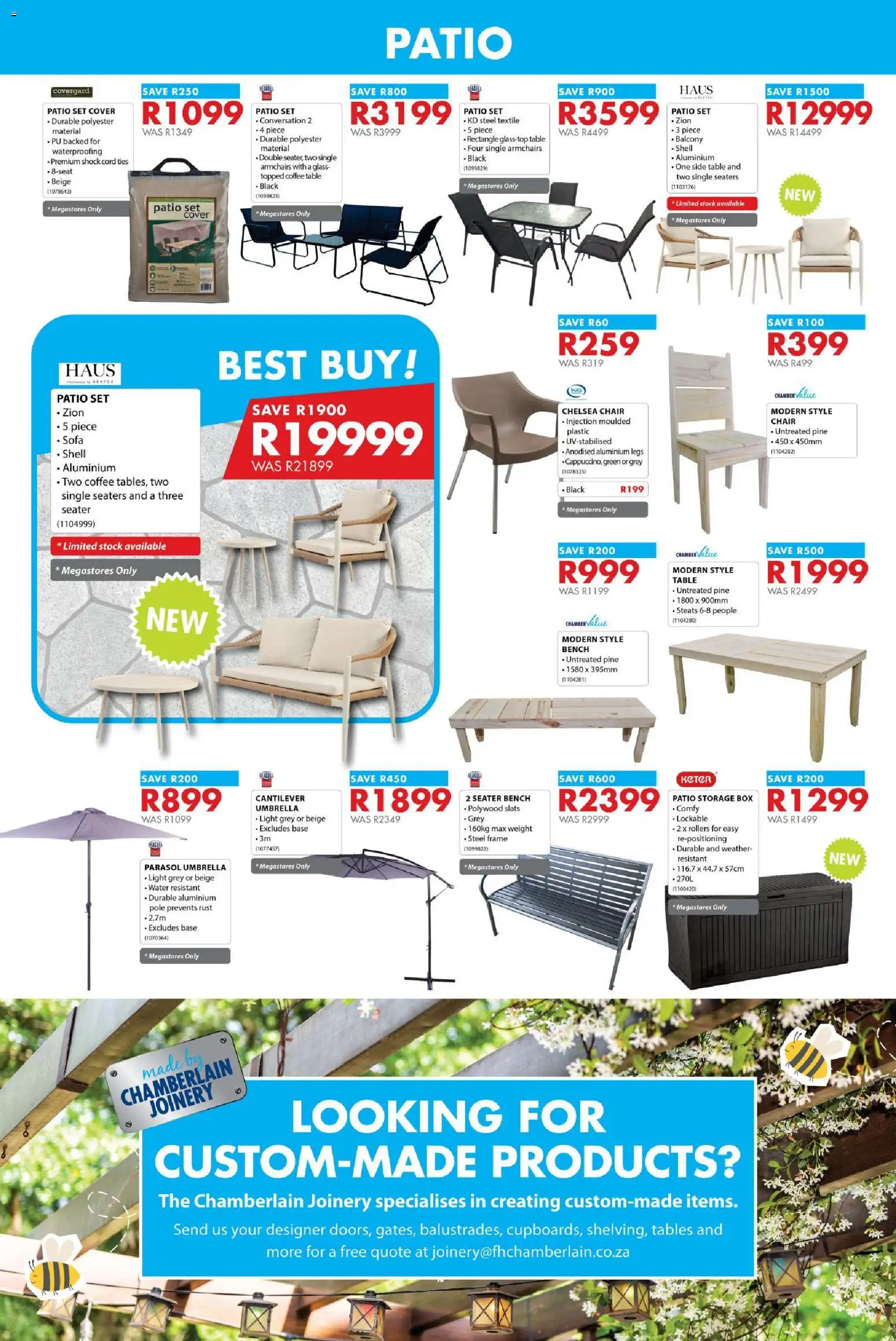 New Chamberlain catalogue – valid from 13/08/2026 | Page: 2 | Products: Frame, Sofa, Table, Stock
