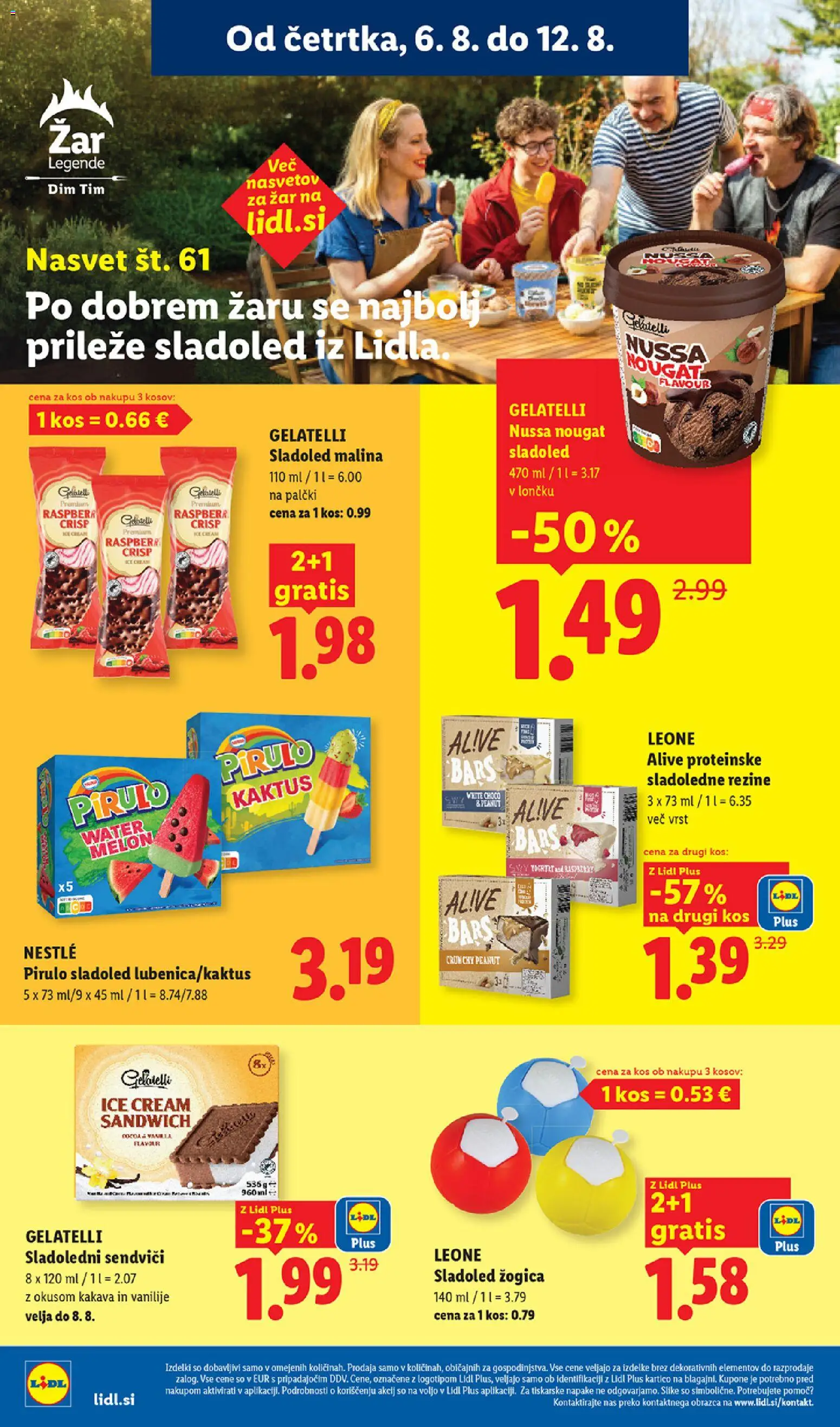 Novi Lidl katalog ponudbe – veljaven od 06.08.2026 | Stran: 14 | Izdelki: Kos, Sladoled