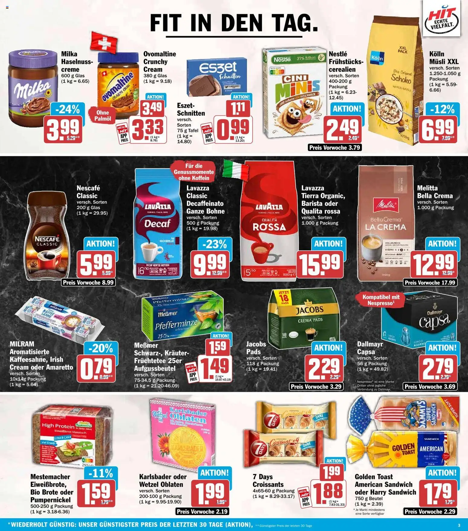 HIT Prospekt – gültig ab 12.10.2026 | Seite: 3 | Produkte: Lavazza, Kolln, Toast, Dallmayr