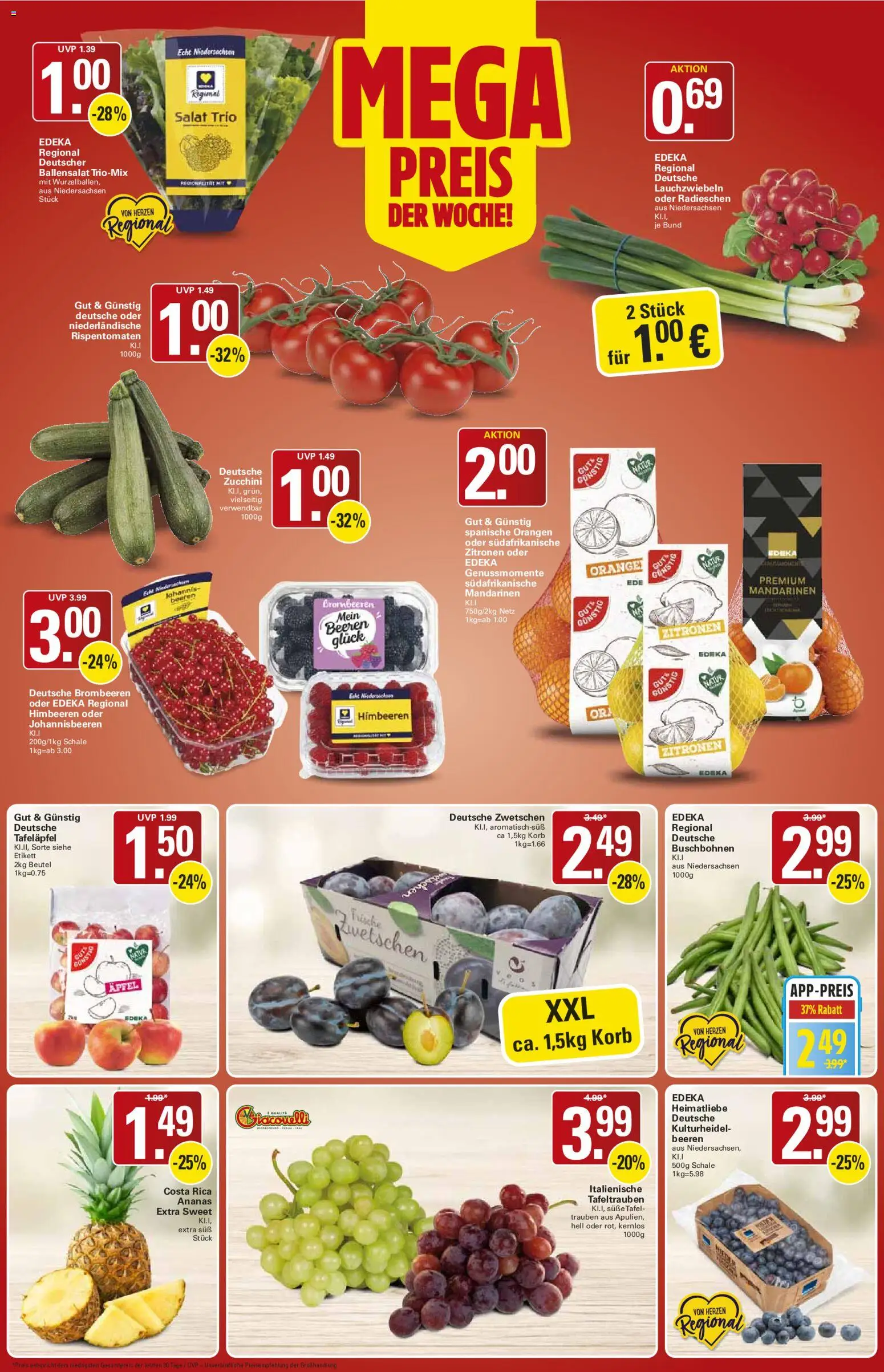 WEZ Prospekt – gültig ab 27.07.2026 | Seite: 4 | Produkte: Trauben, Mandarinen, Zucchini, Zitronen