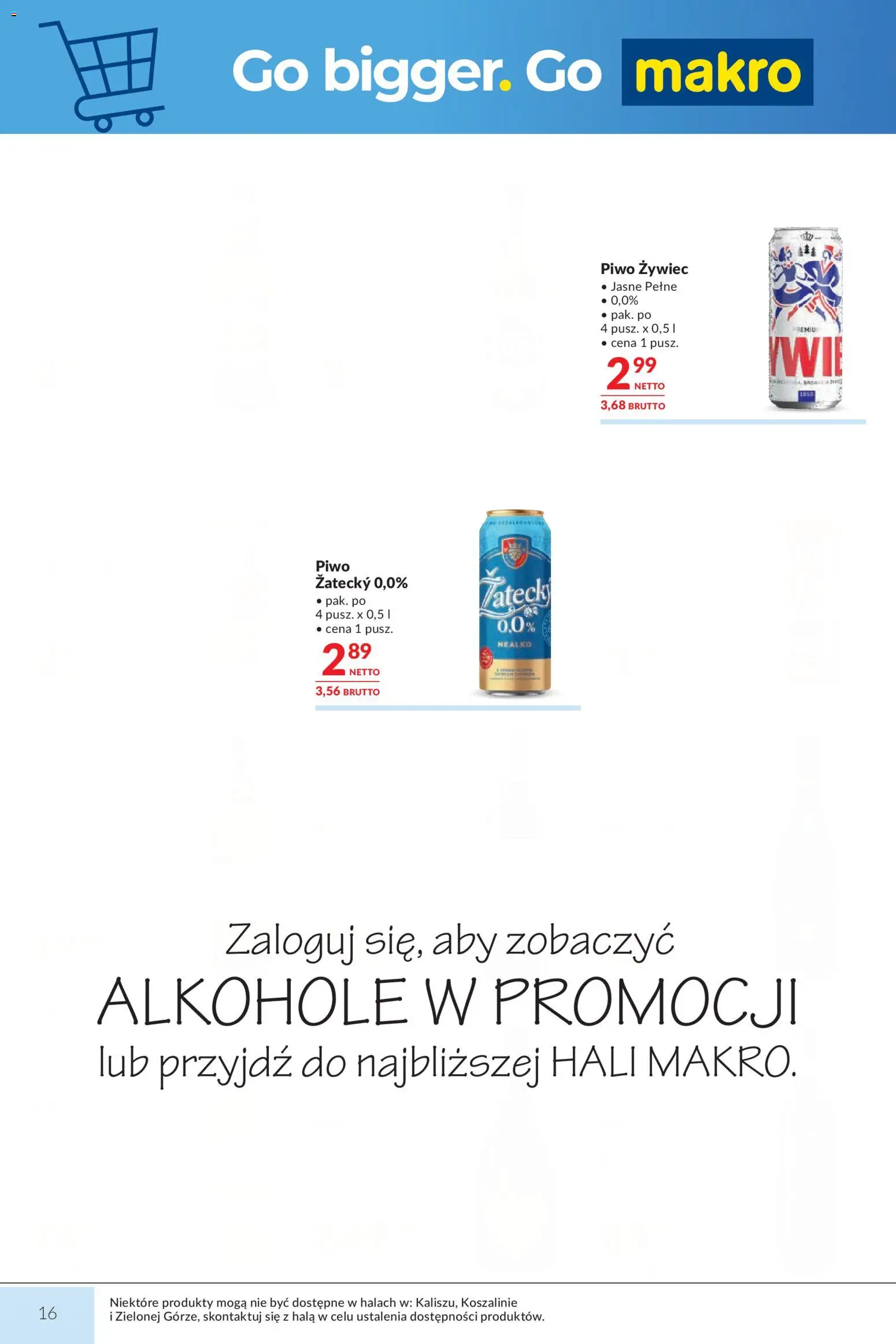 Makro gazetka od 15.09.2026 | Strona: 16 | Produkty: Alkohole, Piwo, Piwo zatecky