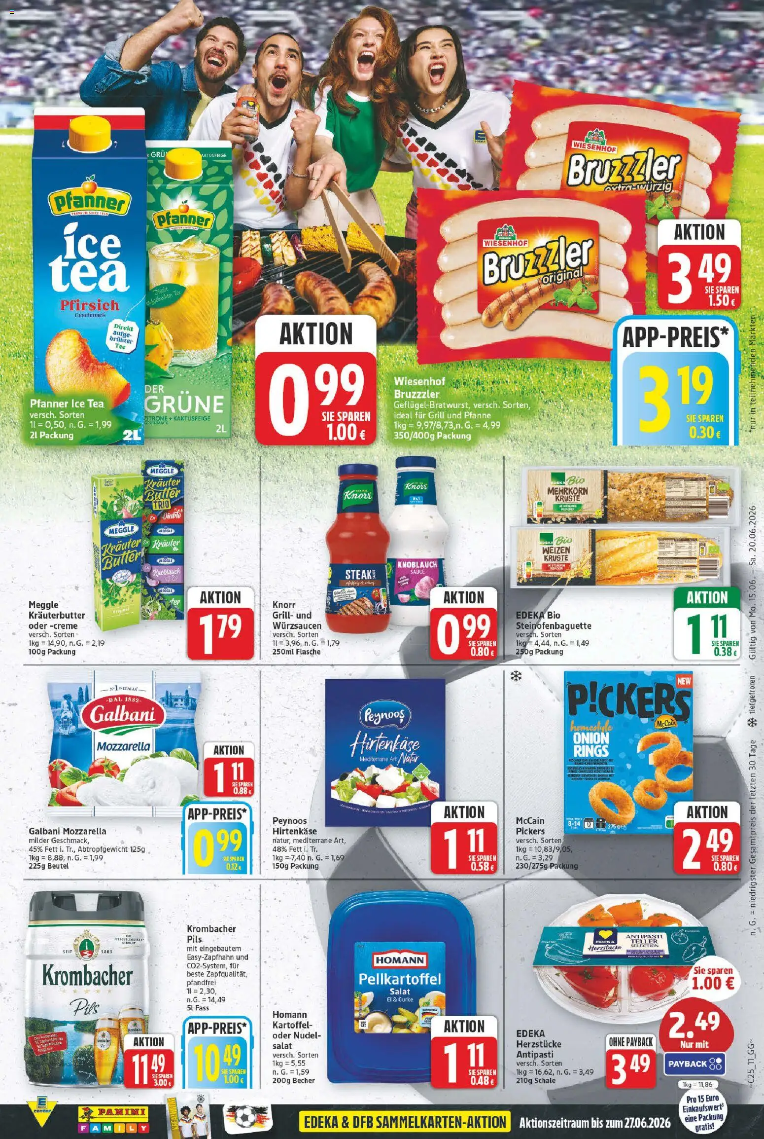 E center Prospekt – gültig ab 15.06.2026 | Seite: 13 | Produkte: Knorr, McCain, Krombacher, Salat
