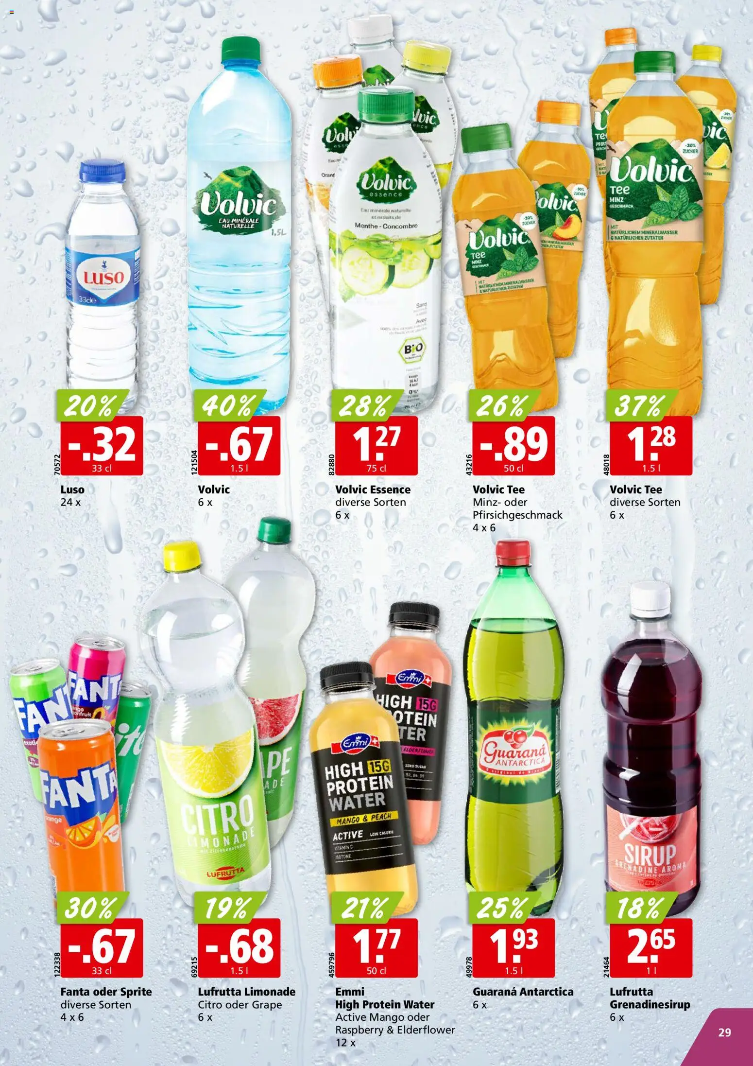 Aligro aktionen Chavannes, Matran, Genf, Sitten – gültig ab 14.09.2026 | Seite: 29 | Produkte: Sprite, Limonade, Tee, Mango