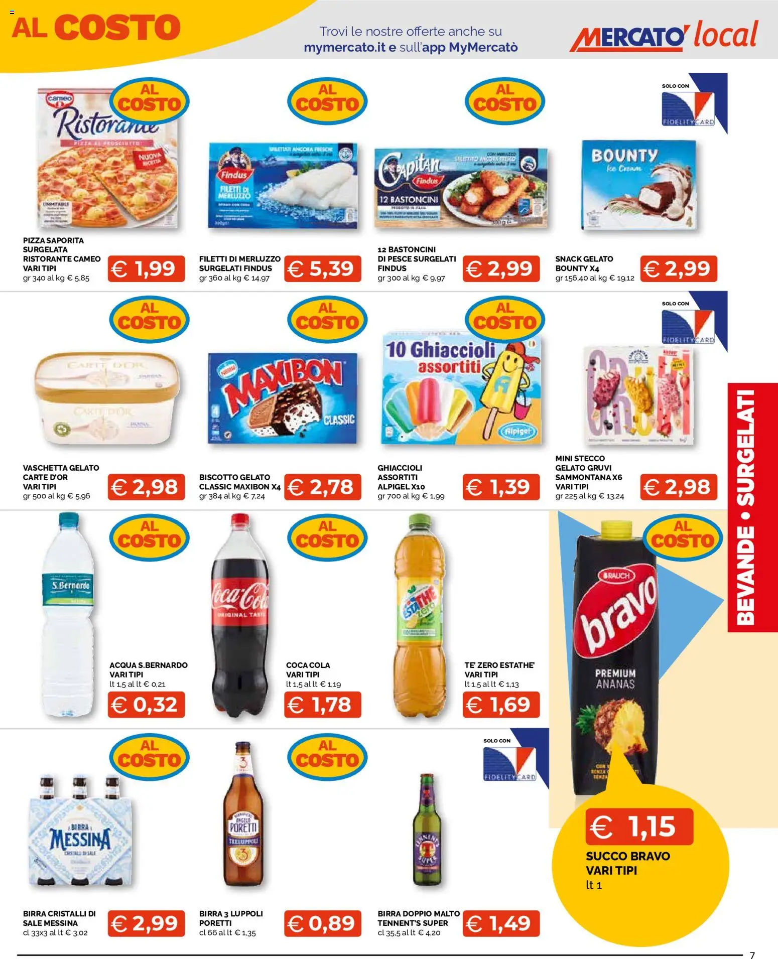 Volantino Mercatò del 25.05.2026 | Pagina: 7 | Prodotti: Birra, Pesce, Acqua, Coca Cola