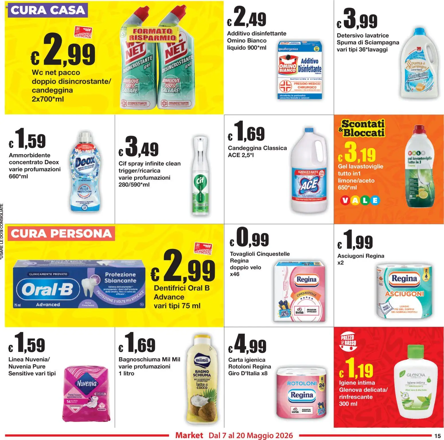 Volantino Sì con Te del 07.05.2026 | Pagina: 15 | Prodotti: Carta igienica, Aloe vera, WC, Bagno
