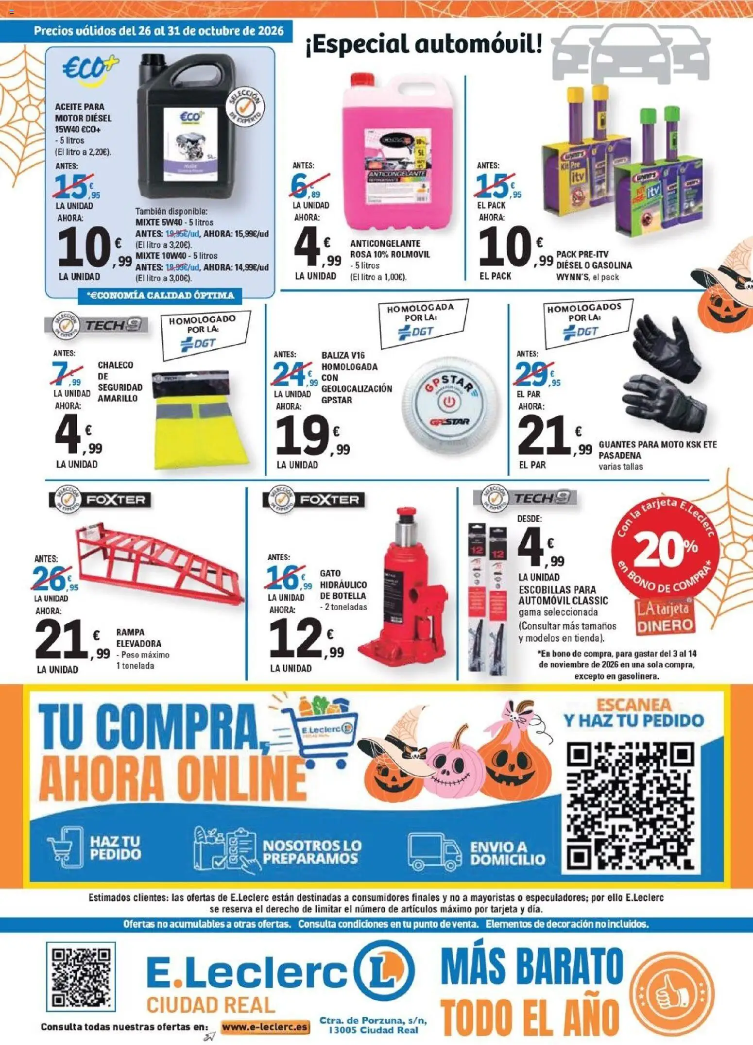 E.Leclerc - Ciudad Real │ válido desde el 26/10/2026 | Página: 4 | Productos: Chaleco, Aceite, Guantes, Decoración