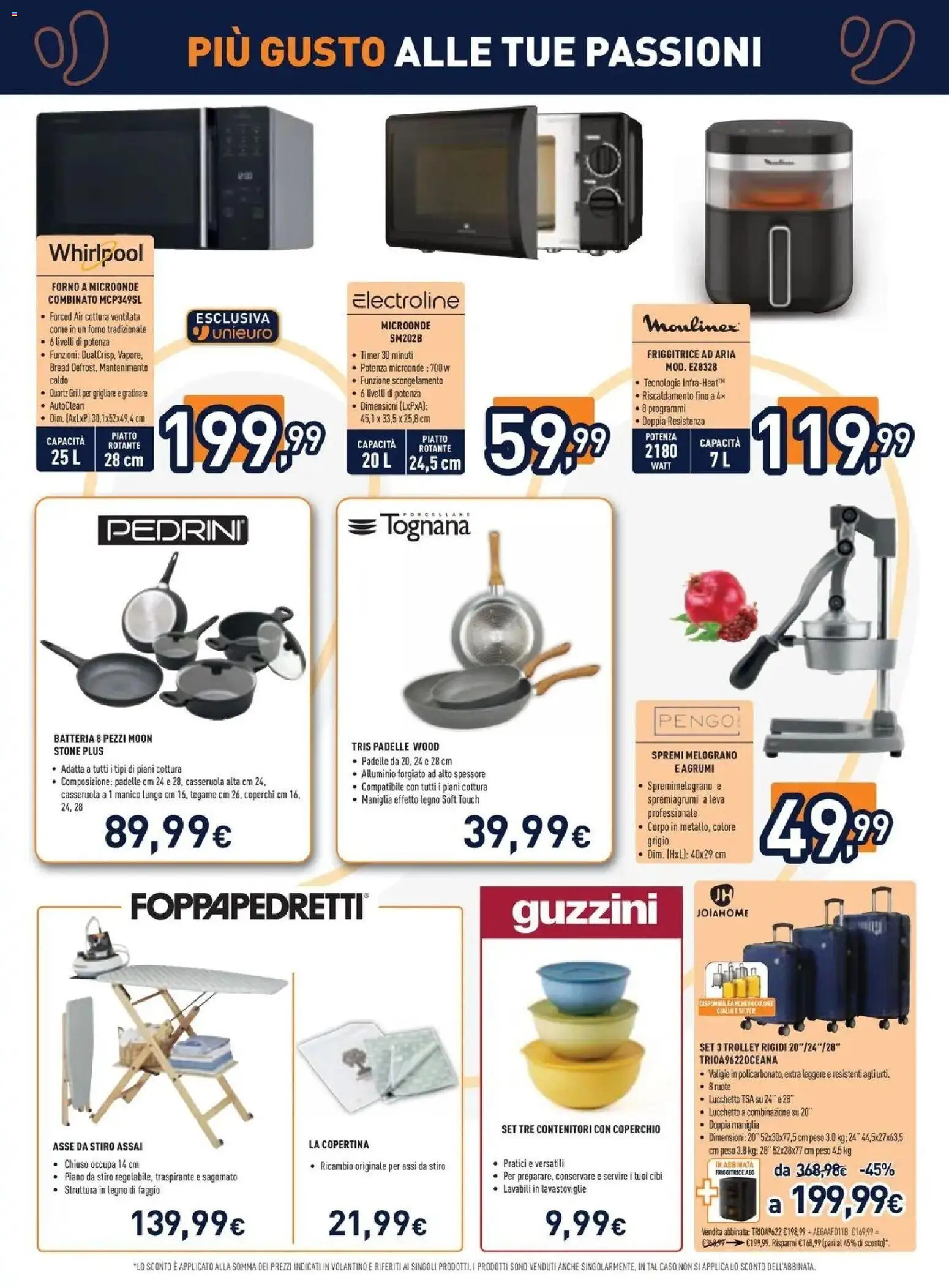 Volantino Unieuro del 12/10/2026 | Pagina: 22 | Prodotti: Microonde, Coperchio, Melograno, Spremiagrumi