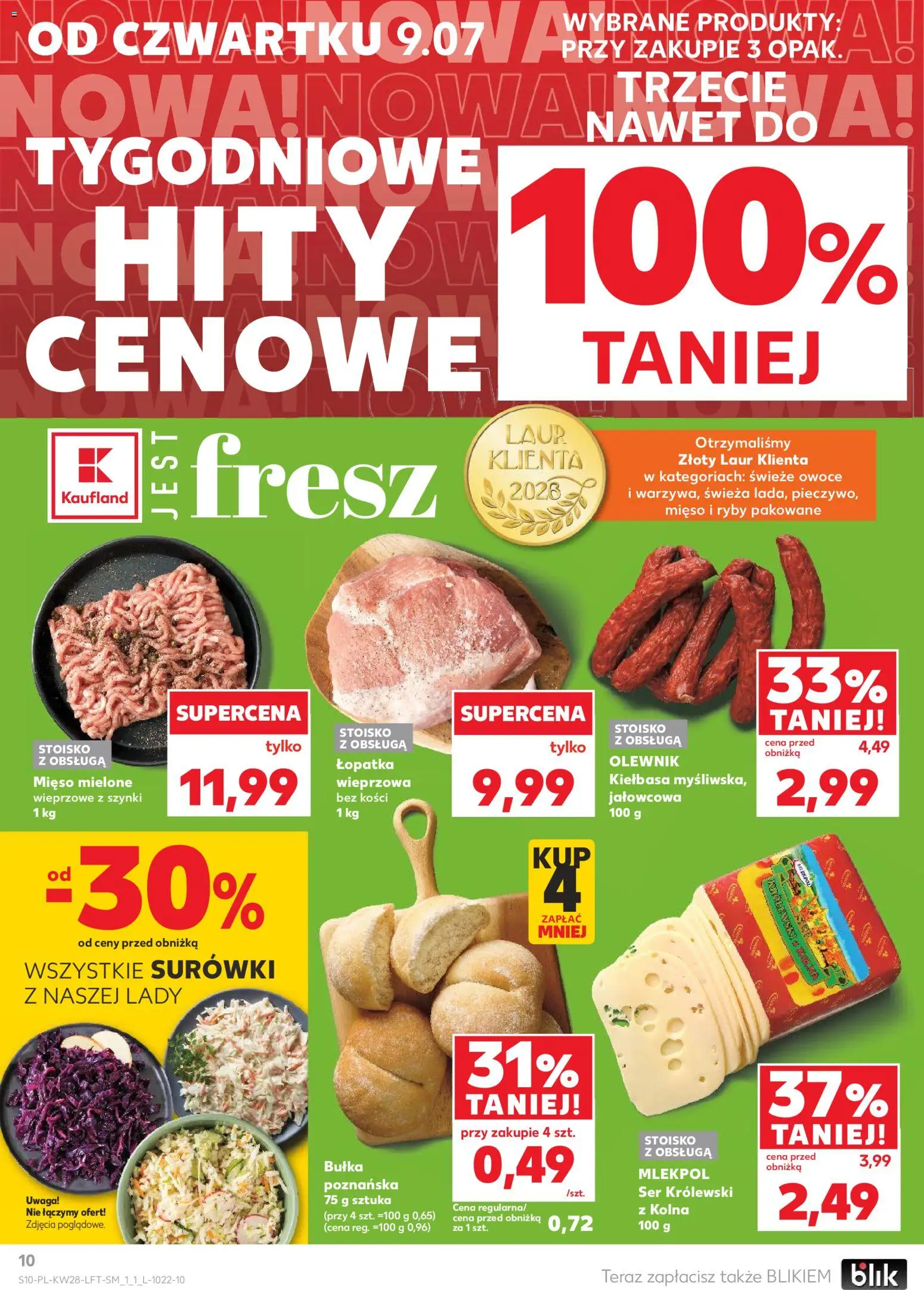 Kaufland Polsko leták od 09.07.2026 | Strana: 10 | Produkty: Ryby, Lopatka