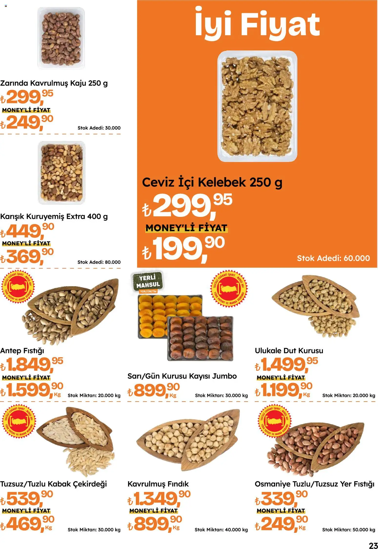 Migros Katalog - Migroskop - 08 Ekim 2026 tarihinden itibaren geçerlidir | Sayfa: 23 | Ürünler: Fındık, Kayısı, Ceviz, Dut