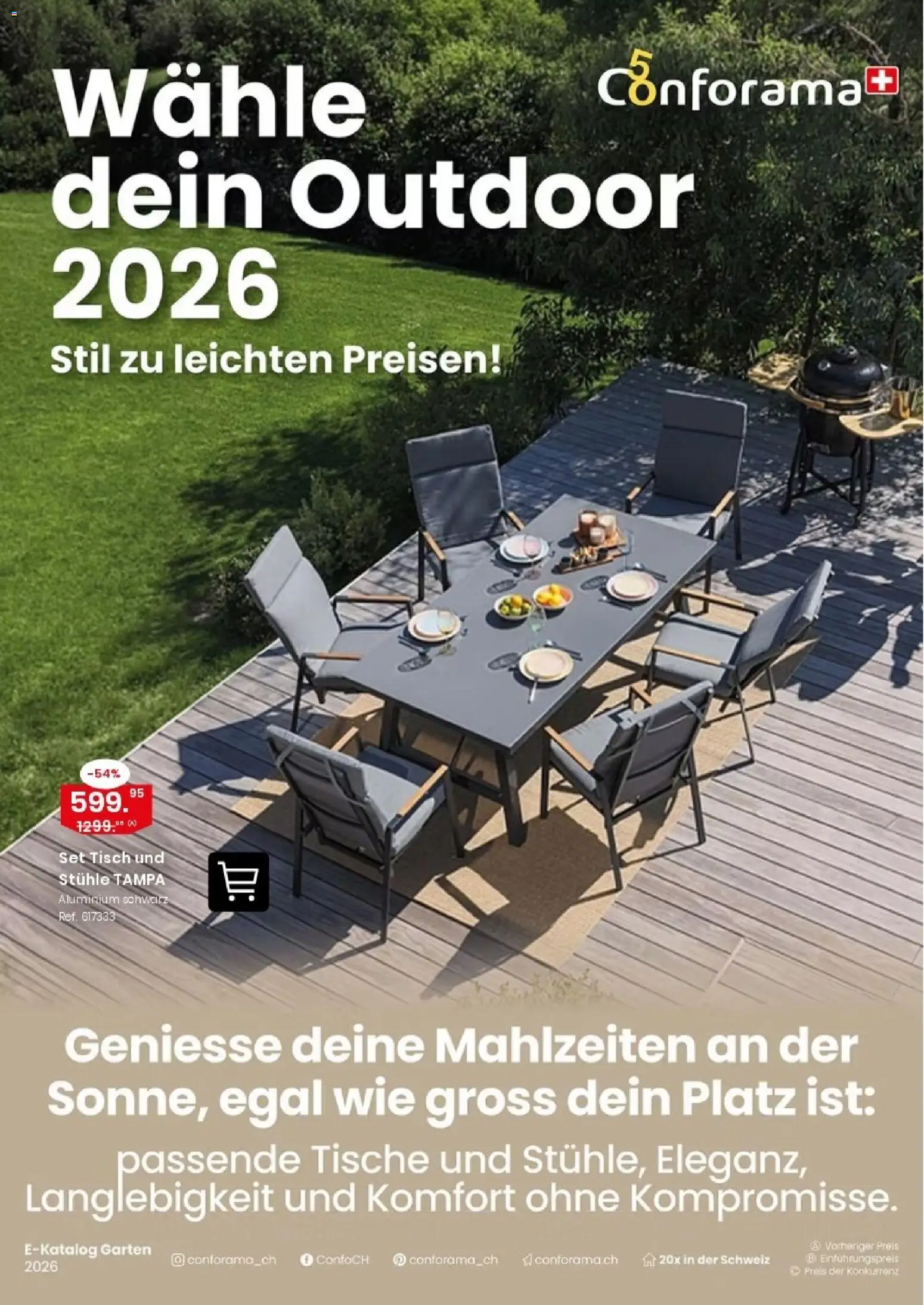 Conforama aktionen Tische & Stühle – gültig ab 07.10.2026 | Seite: 1 | Produkte: Tisch