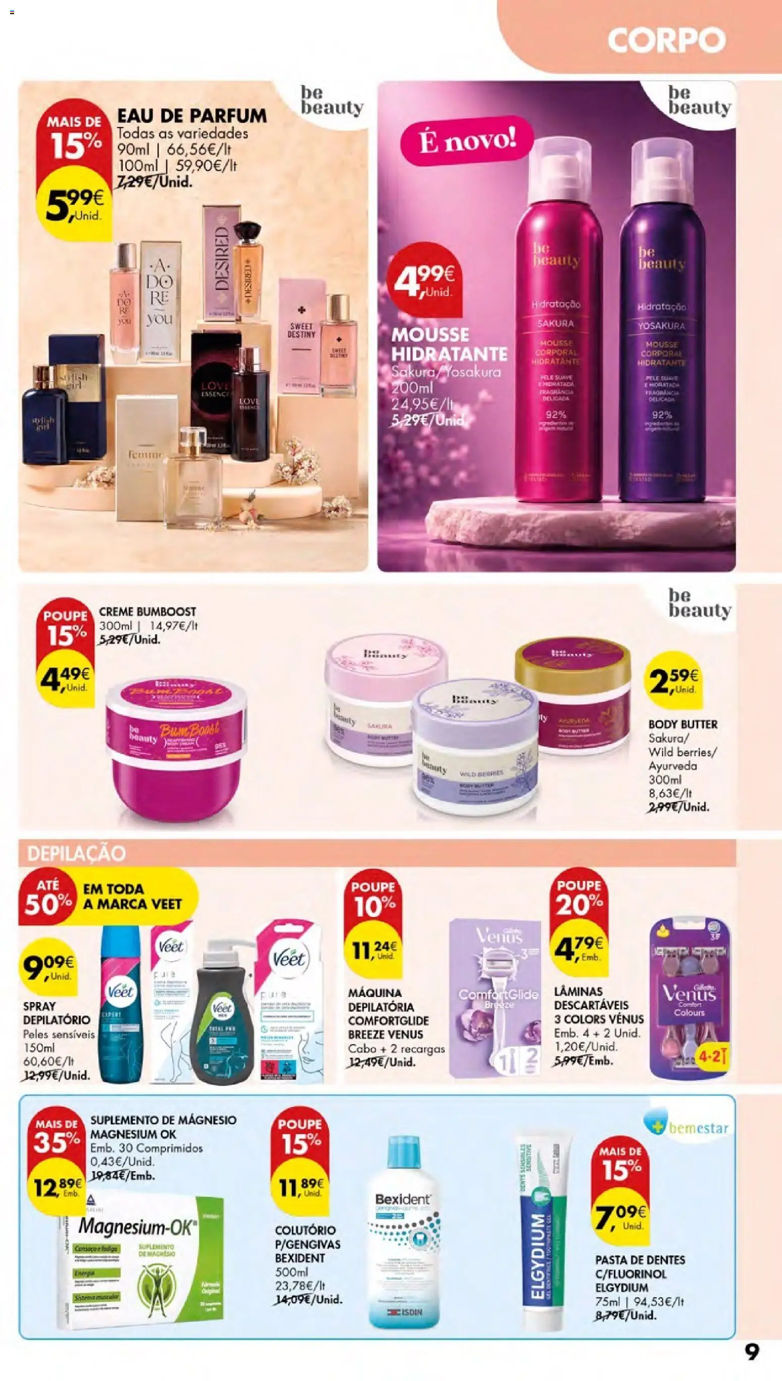 Pingo Doce Cuidados Pessoais e para o Lar │ válido de 24/09/2026 | Página: 9 | Produtos: Cabo, Fragrância, Pasta de dentes, Creme