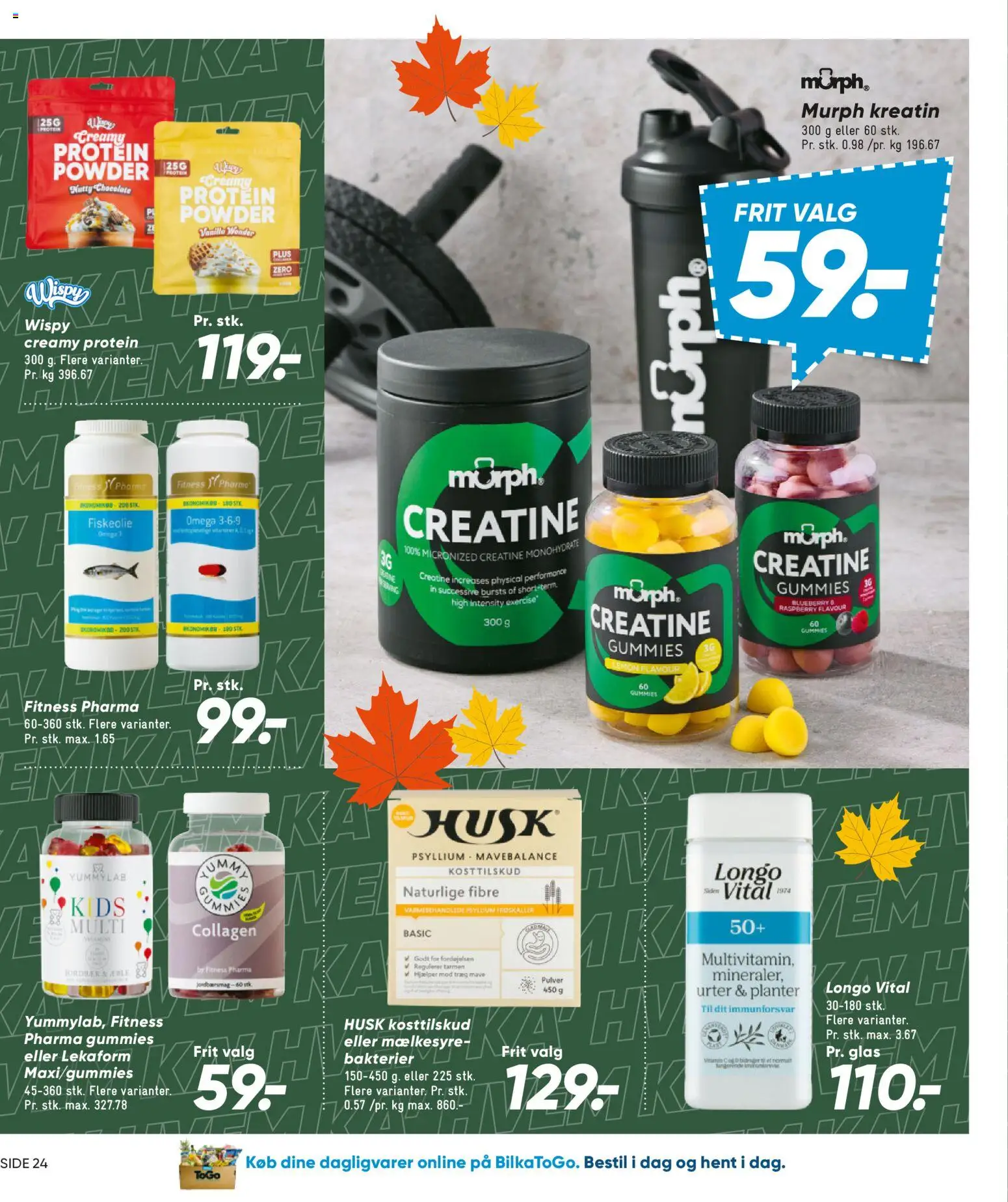 Bilka tilbudsavis – gyldig fra 23/10/2026 | Side: 42 | Produkter: Dagligvarer, Collagen, Fiskeolie