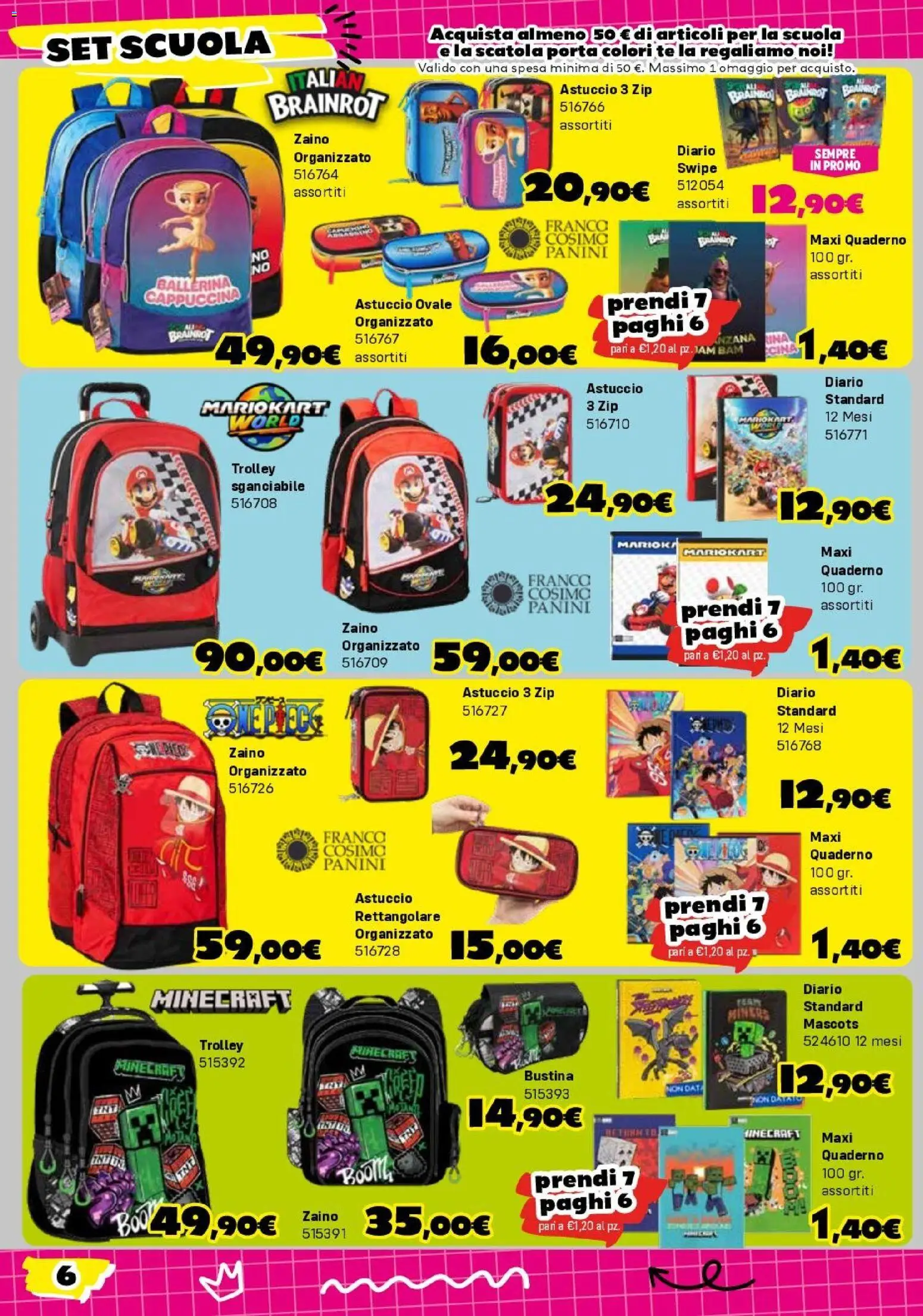 Volantino Orizzonte del 30/07/2026 | Pagina: 6 | Prodotti: Porta, Quaderno, Trolley, Scatola