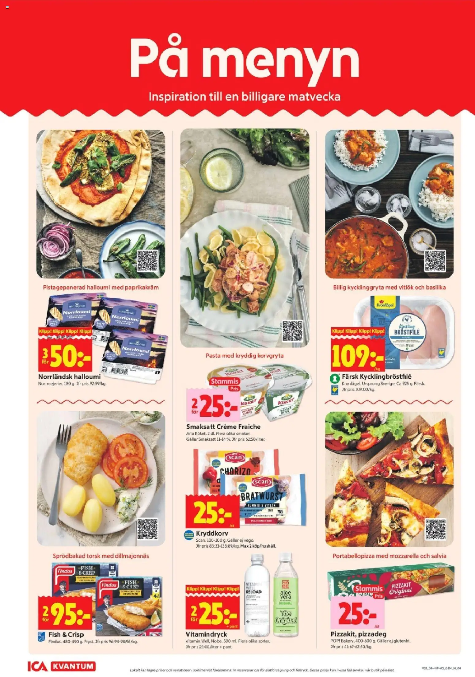 ICA Kvantum reklamblad aktuell från 10/08/2026 | Sida: 4 | Produkter: Gem, Vitlök, Pasta, Basilika
