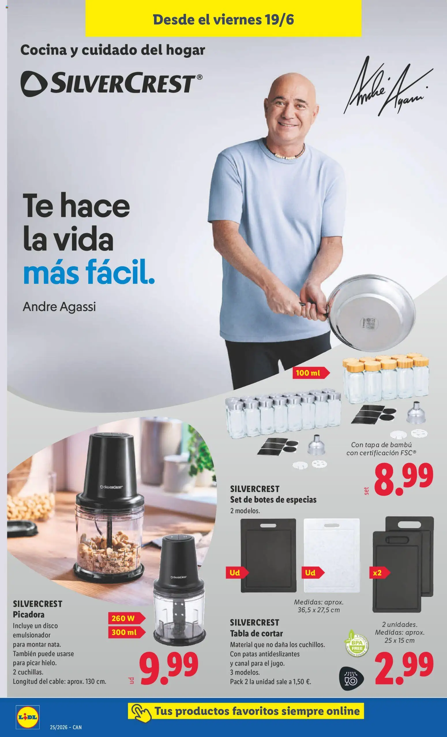 Lidl folleto de bazar Canarias │ válido desde el 15.06.2026 | Página: 18 | Productos: Tabla de cortar, Té, Cable, Cocina