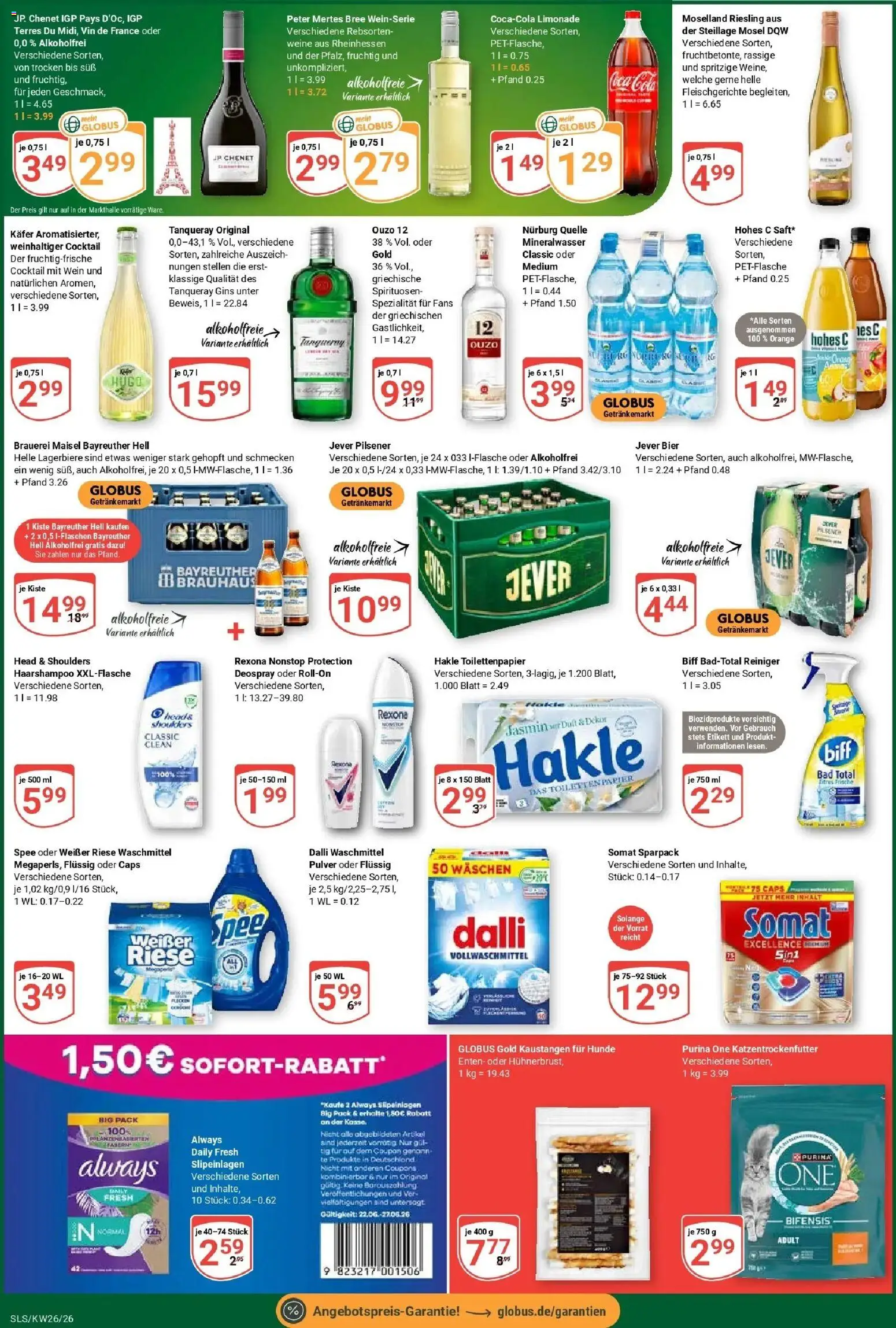 Globus Prospekt Saarlouis – gültig ab 21.06.2026 | Seite: 7 | Produkte: Bree, Jever, Deospray, Hohes c