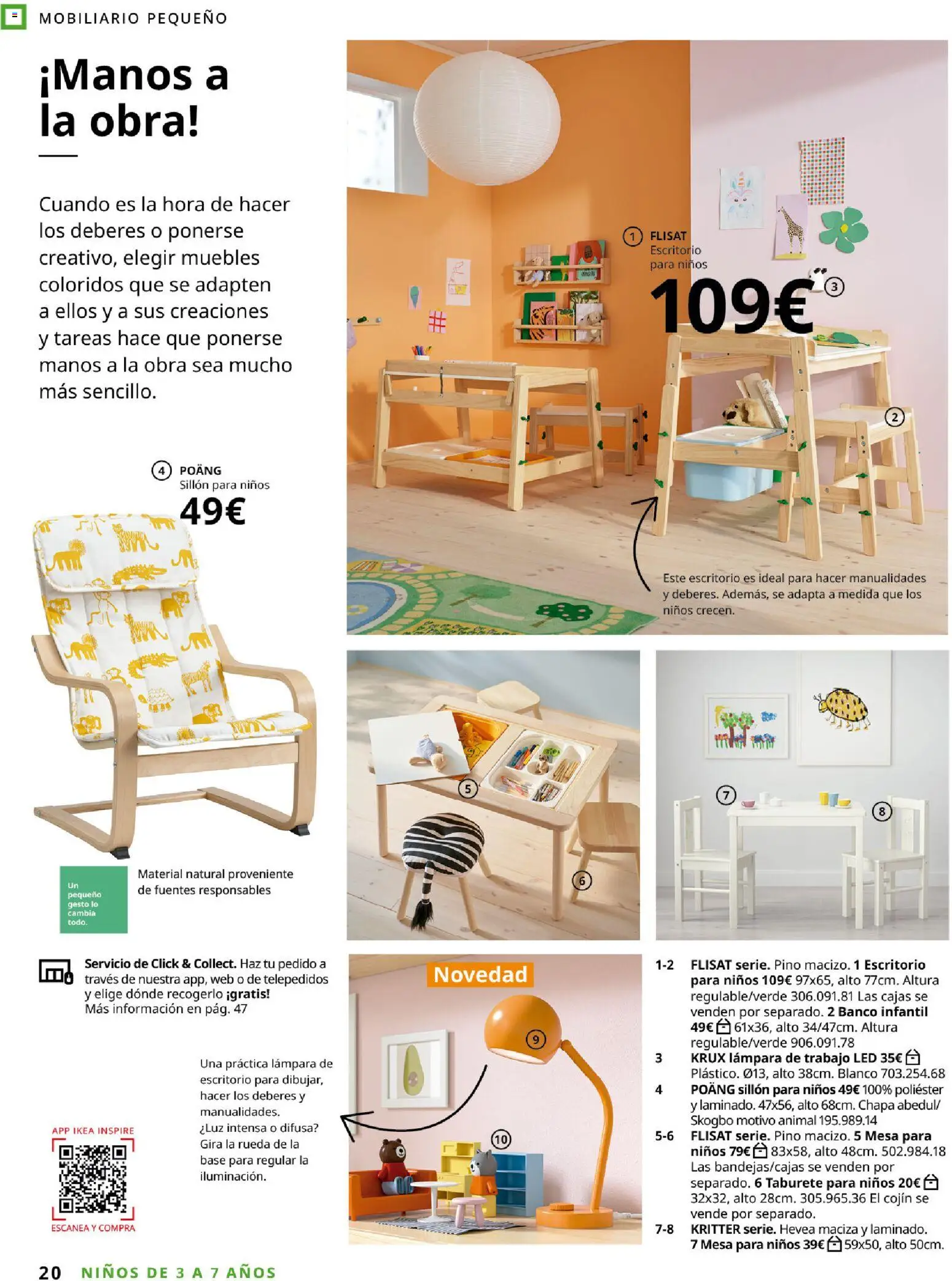 IKEA - Niños │ válido desde el 01/09/2026 | Página: 20 | Productos: Taburete, Muebles, Sillón, Mesa