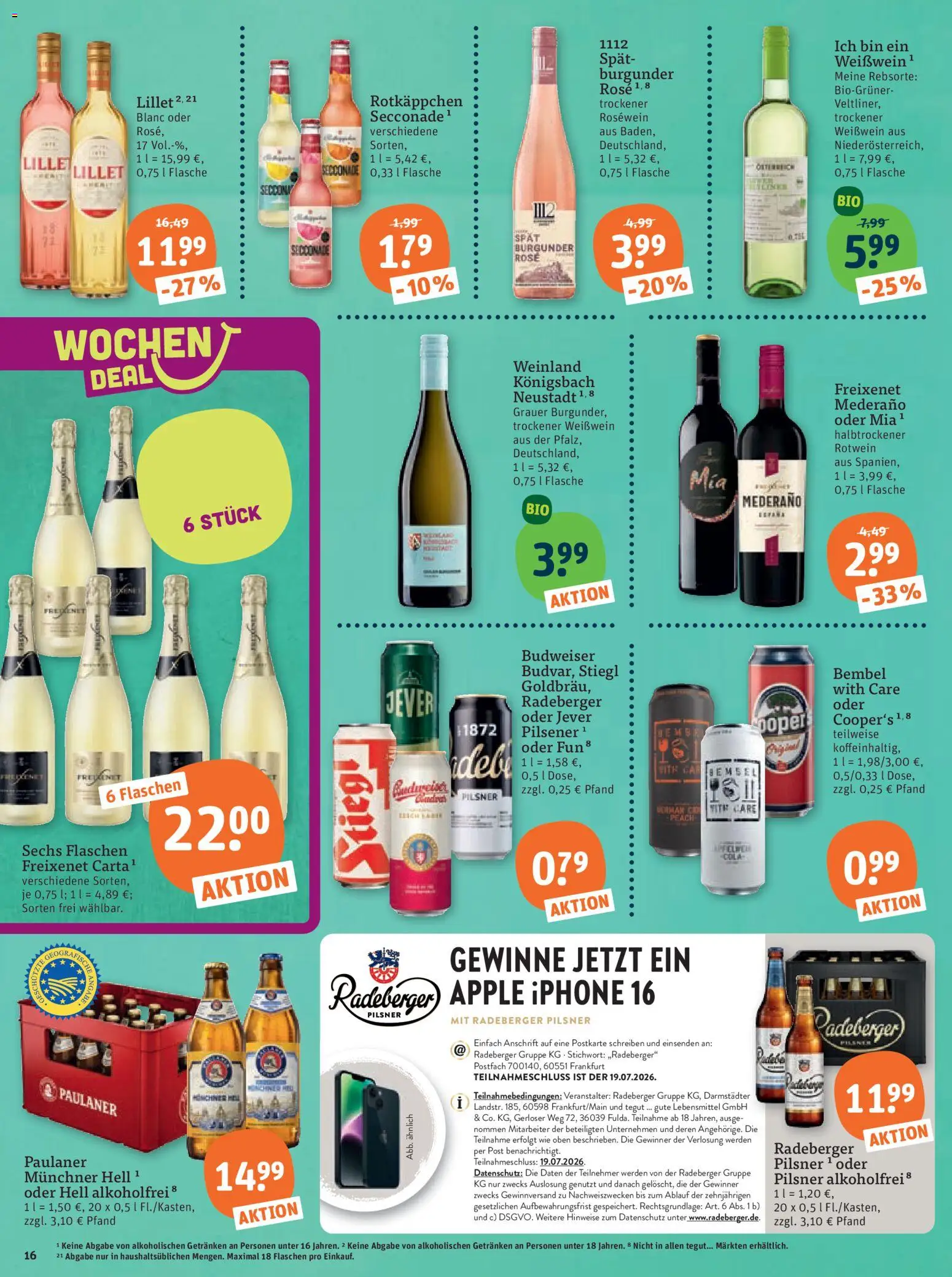Tegut Prospekt – gültig ab 06.07.2026 | Seite: 18 | Produkte: Cola, Freixenet, Apple, Rotkäppchen