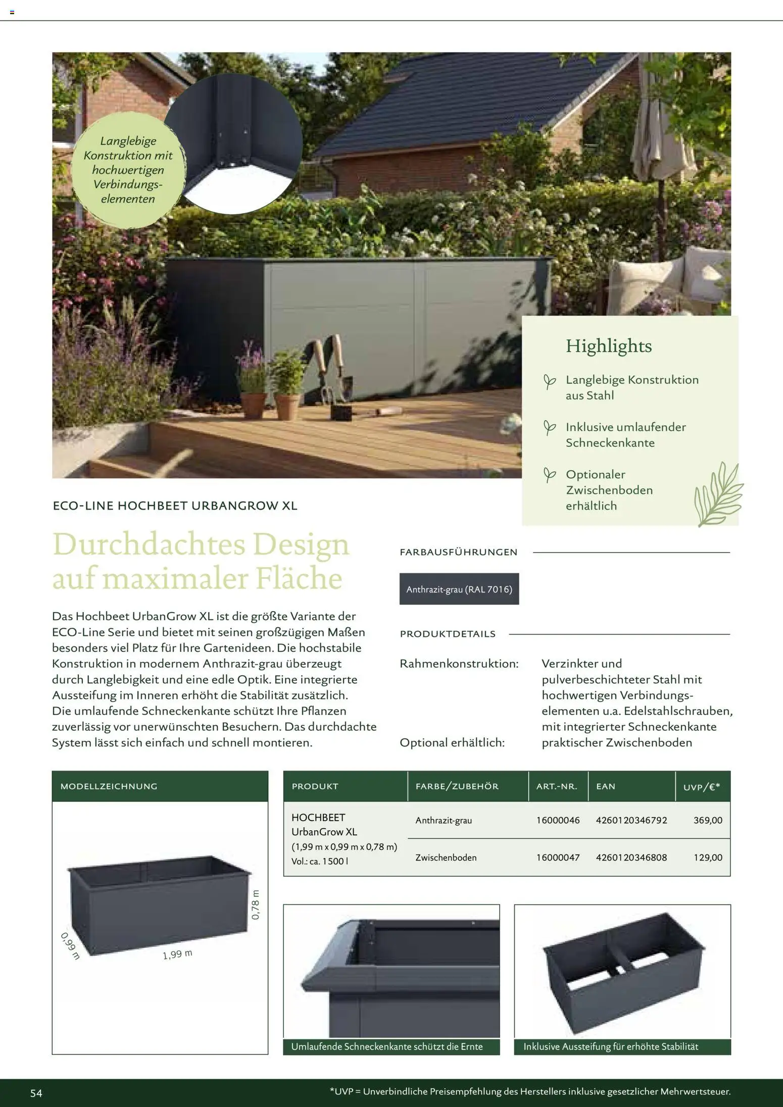 Dehner KGT – Kreative Gartentechnik – gültig ab 01.01.2026 | Seite: 54 | Produkte: Hochbeet