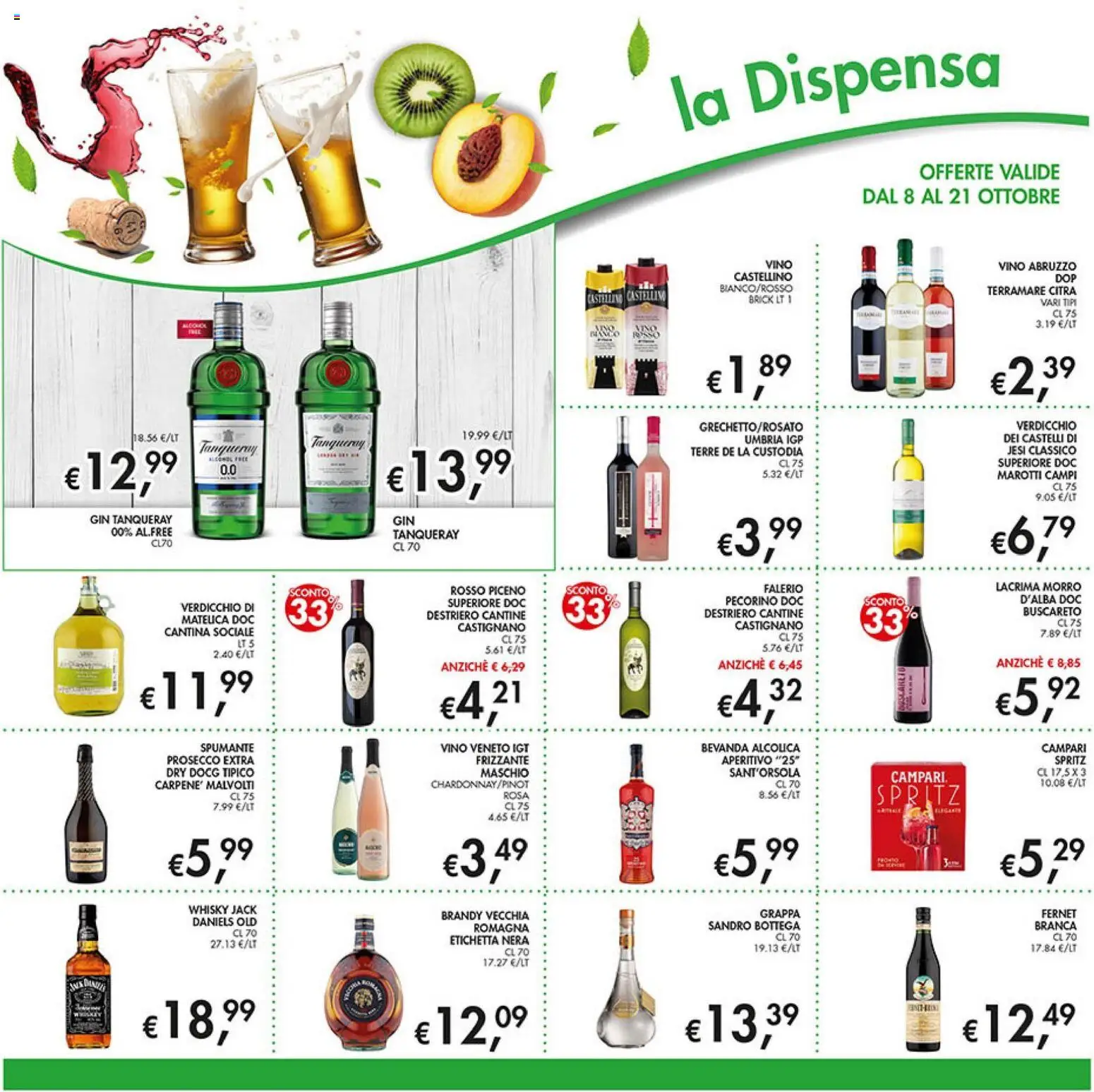 Volantino Coal del 08/10/2026 | Pagina: 12 | Prodotti: Fernet, Whisky, Spumante, Brandy