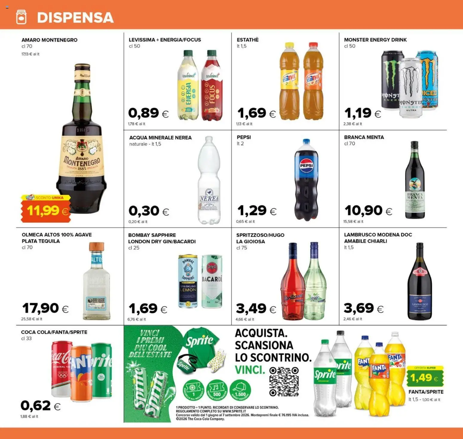 Volantino Oasi del 17/06/2026 | Pagina: 18 | Prodotti: The, Menta, Acqua minerale, Amaro