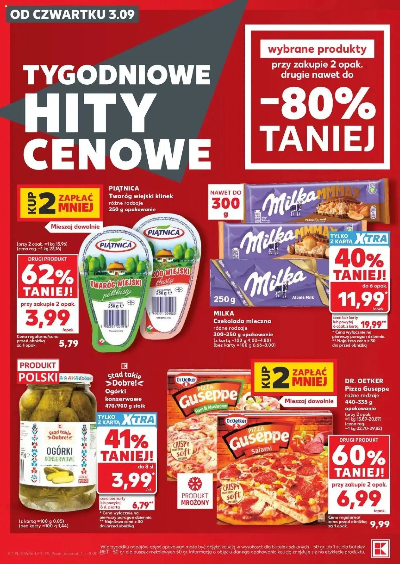 Kaufland gazetka od 03.09.2026 - od jutra PDF | Strona: 2 | Produkty: Czekolada mleczna, Pizza guseppe, Czekolada, Ogórki