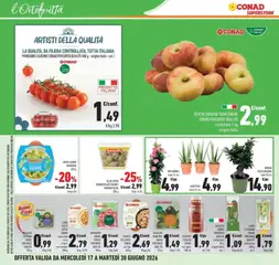 Anteprima del volantino Conad - Sconti fino al 40% valido a partire dal 16.06.2026 | Pagina: 20 | Prodotti: Insalata, Pomodori, Basilico, Farro