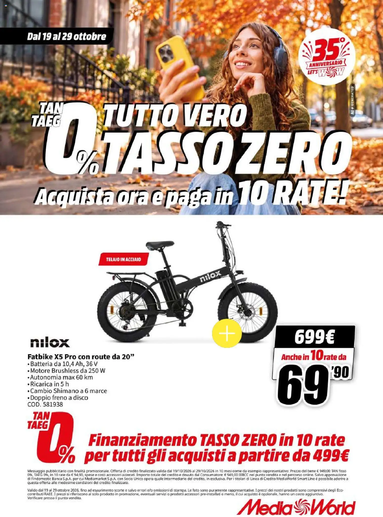 Volantino Media World del 19/10/2026 | Pagina: 49 | Prodotti: Disco, Batteria