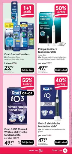 Oral-B iO3 Clean & Whiten elektrische tandenborstel, Oral-B iO3 Clean & Whiten elektrische tandenborstel - Voorbeeld van een folder van Etos, geldig van 04.05.2026 | Pagina: 33 | Producten: Tandenborstel, Kan, Elektrische tandenborstel, Borstel