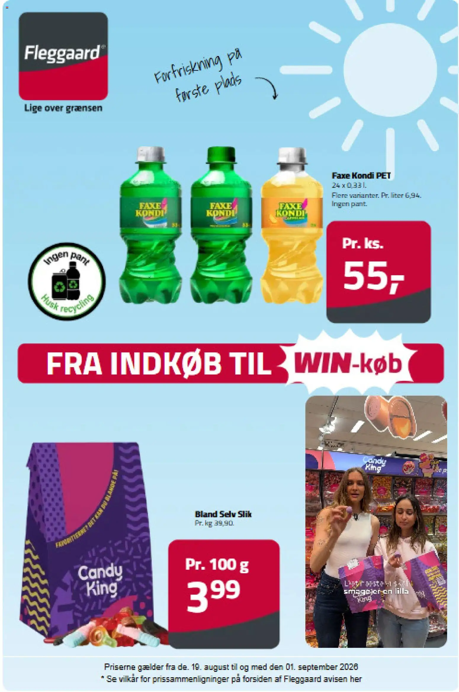 Fleggaard tilbudsavis – gyldig fra 19/08/2026 | Side: 1 | Produkter: Slik, Faxe Kondi