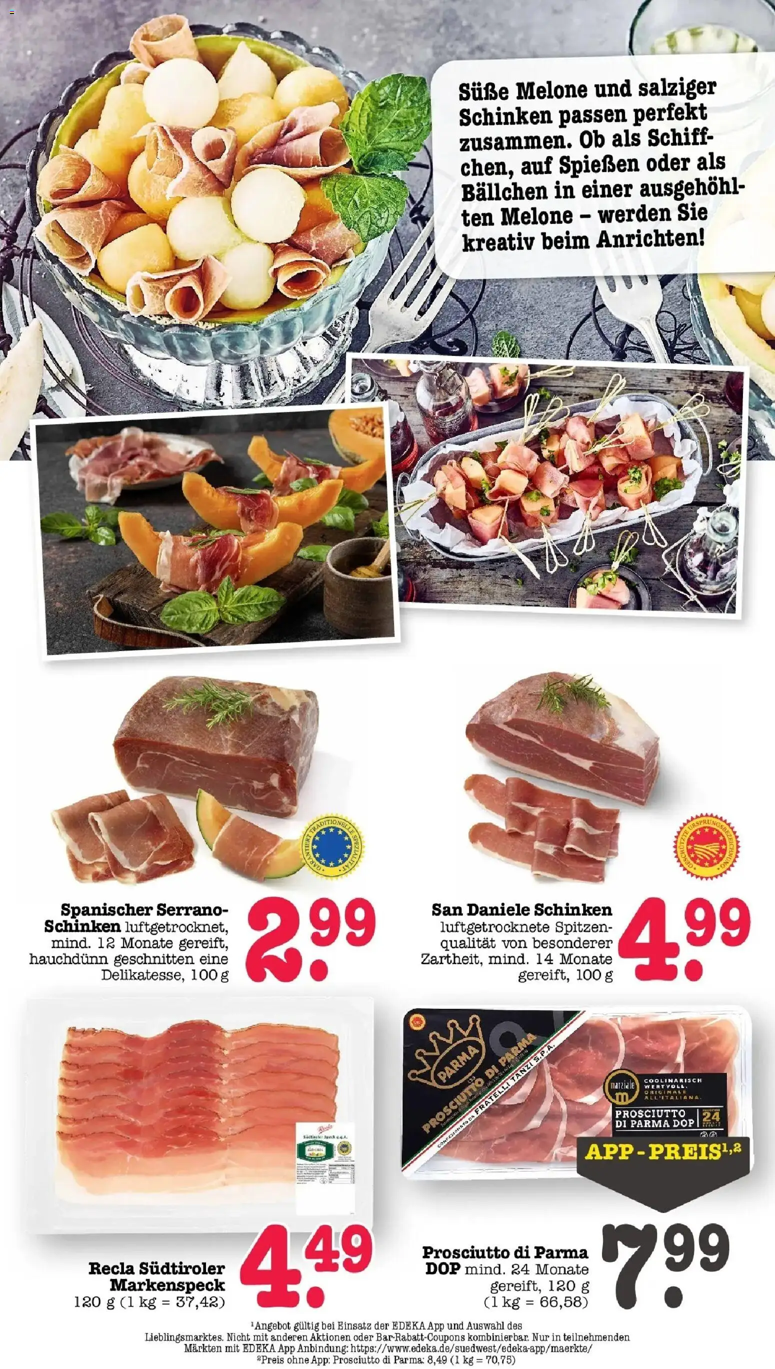 E center - E center: Wochenangebote – gültig ab 28.06.2026 | Seite: 29 | Produkte: Melone, Schinken