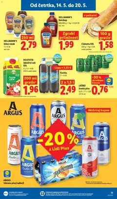 Lidl katalog akcije – veljaven od 14.05.2026 | Stran: 19 | Izdelki: Kos, Ciabatta, Radler, Pivo