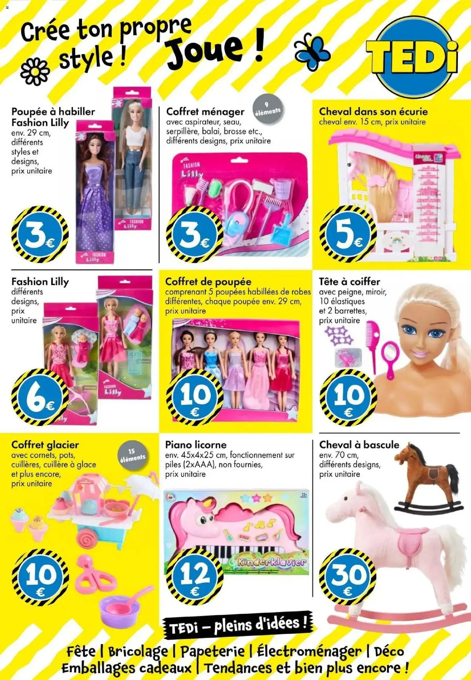 {H1} | Page: 19 | Produits: Tête à coiffer, Brosse, Piano, Élastiques