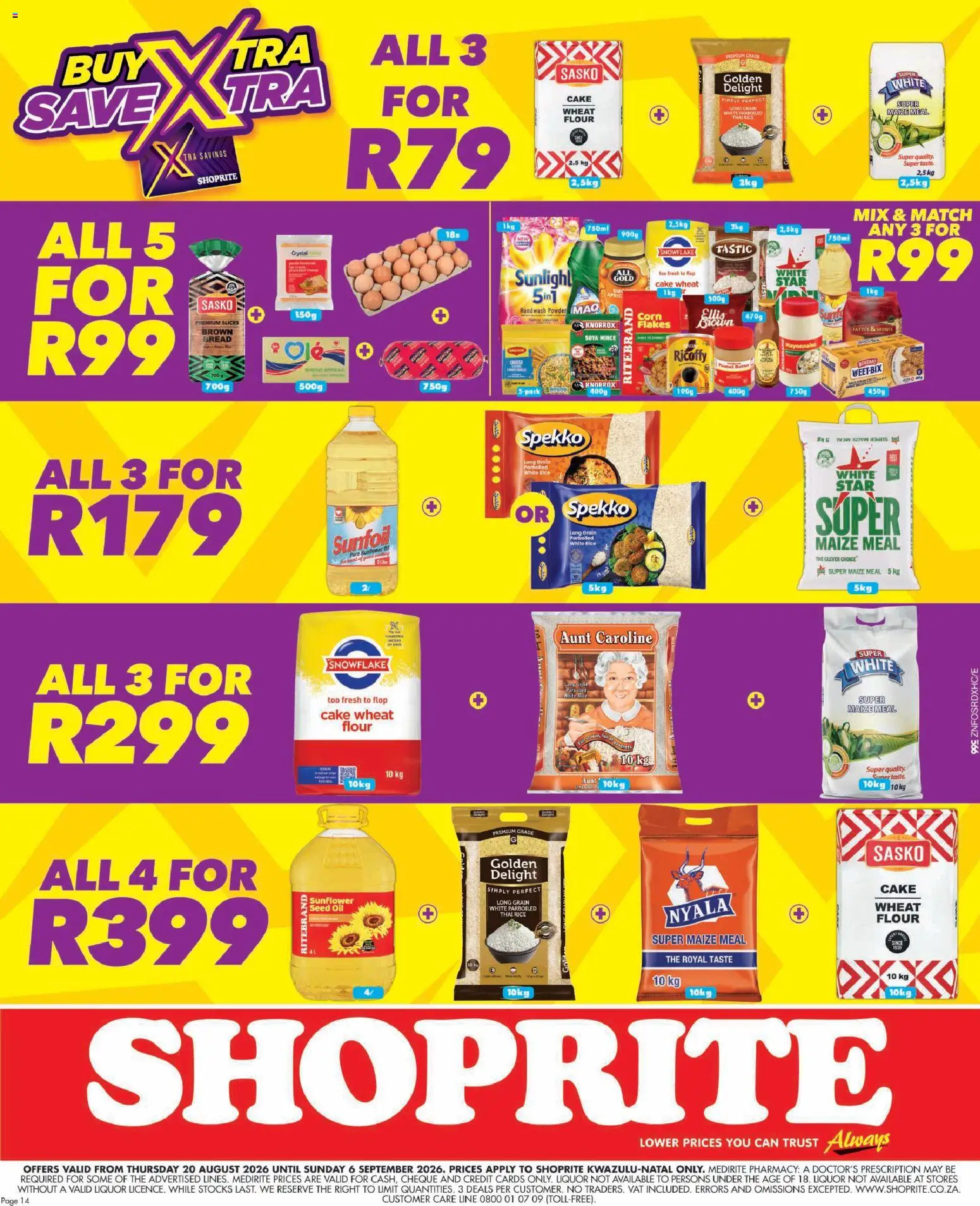 New Shoprite catalogue – valid from 20/08/2026 | Page: 14 | Products: Corn, Oil, Powder, Soya mince