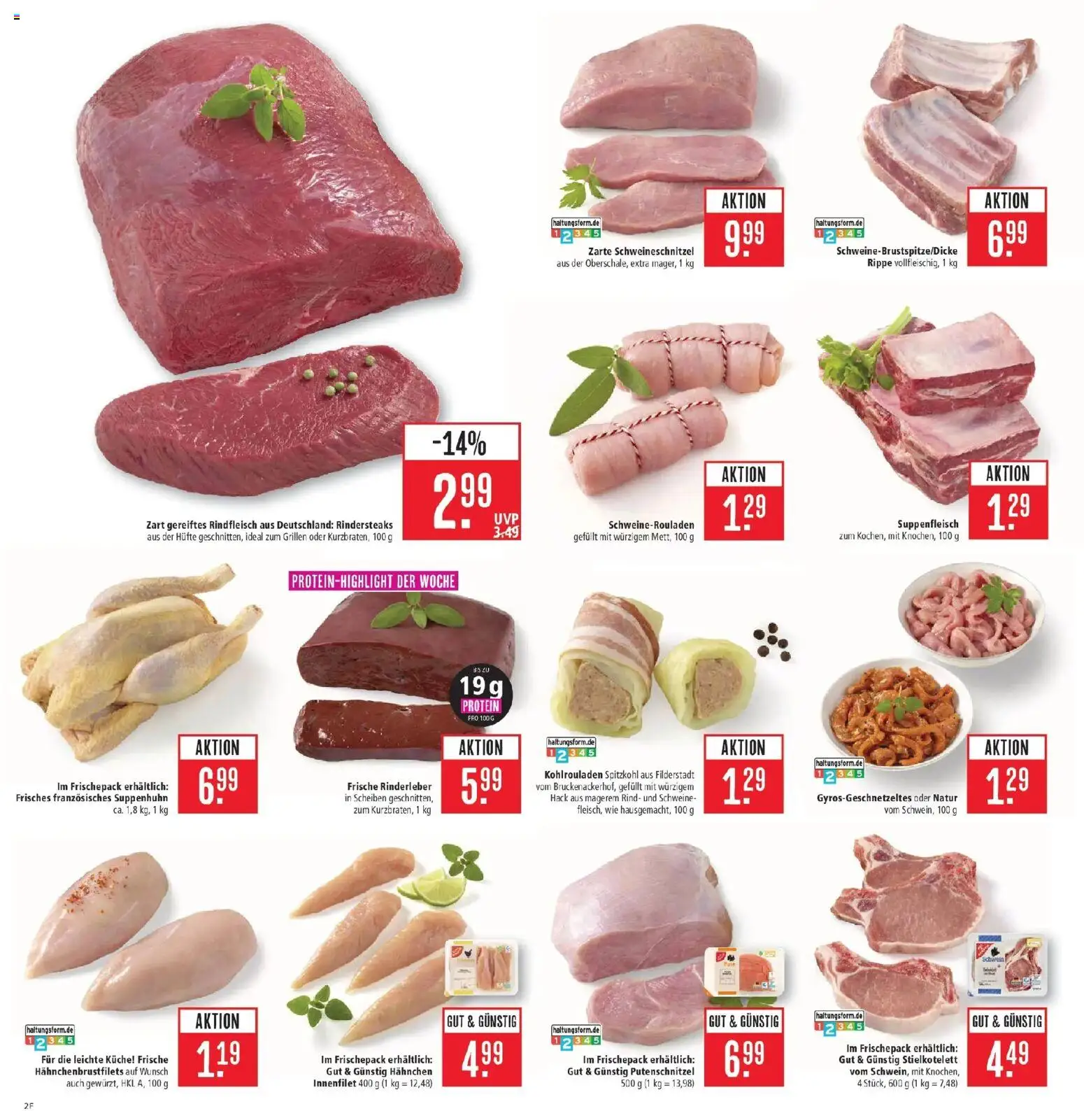 Marktkauf Prospekt Heidenheim (ab 19.10.2026) » Angebote online | Seite: 2 | Produkte: Hahnchen, Putenschnitzel, Suppenfleisch, Rindfleisch