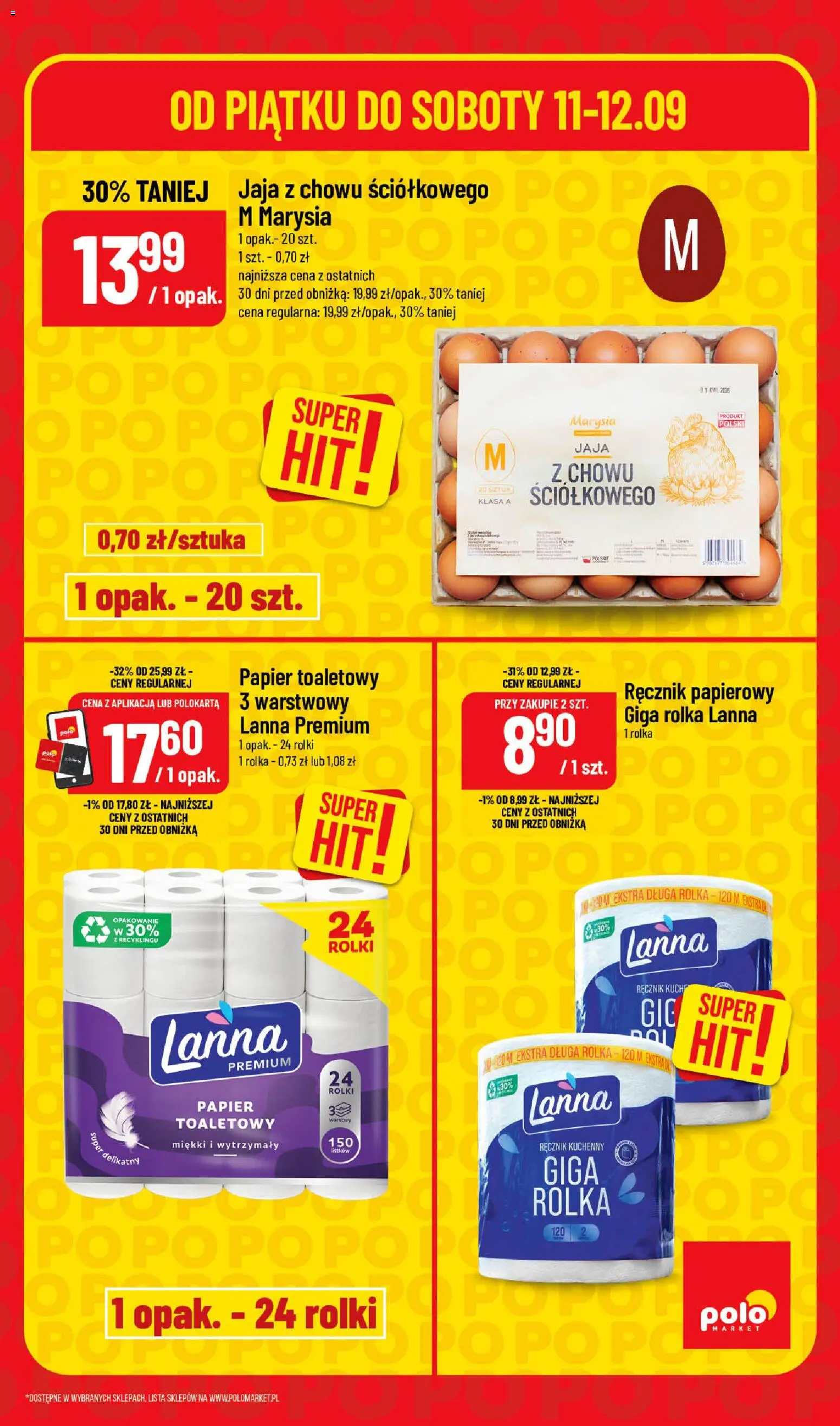POLOmarket gazetka - Super Hity od 11.09.2026 | Strona: 5 | Produkty: Papier toaletowy, Rolki, Ręcznik kuchenny, Jaja