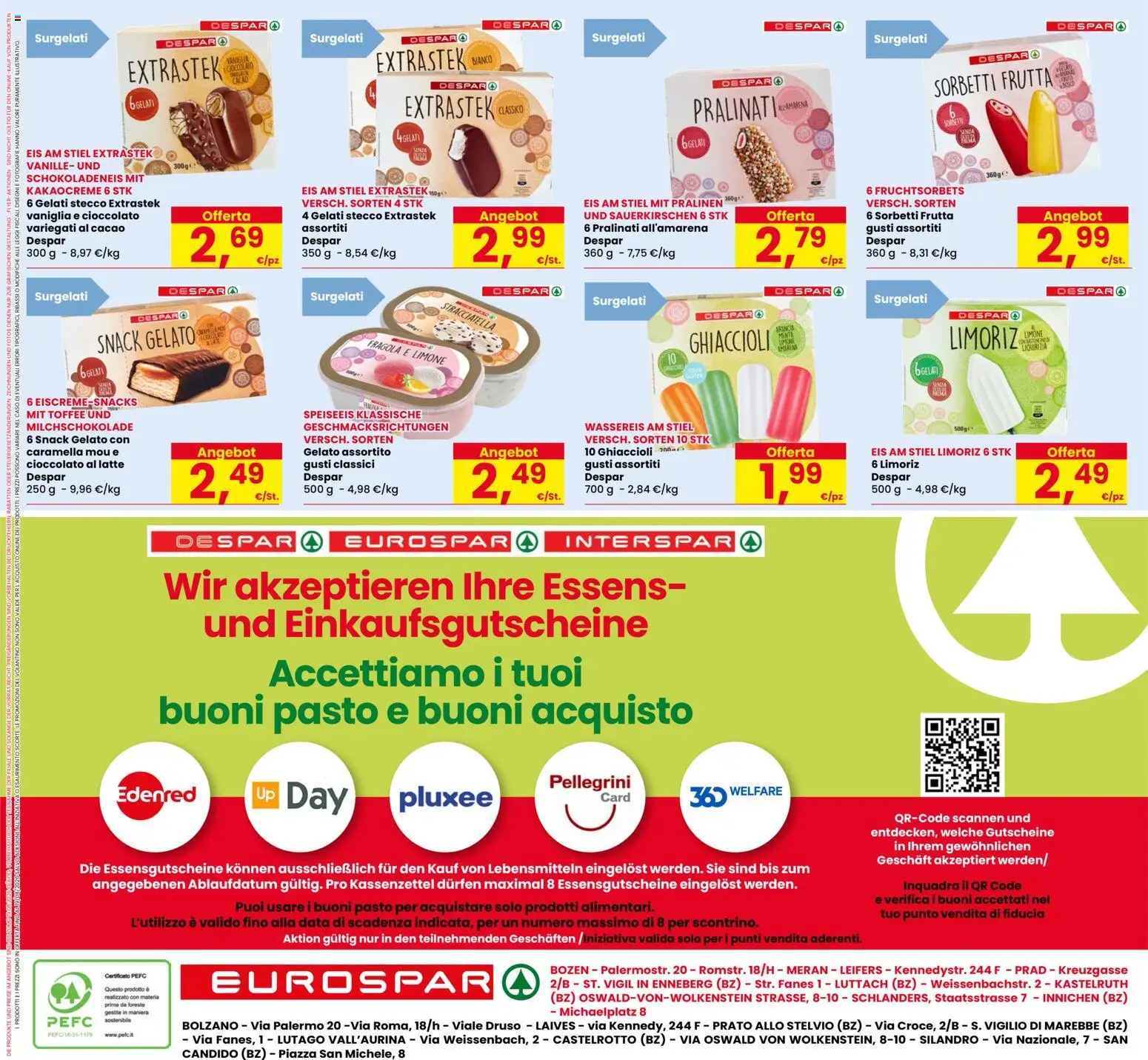 Volantino Eurospar del 06/08/2026 | Pagina: 20 | Prodotti: Ghiaccioli, Latte, Limone, Data