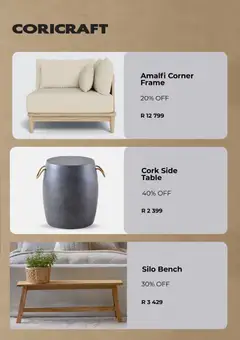Coricraft specials catalogue – valid from 03/08/2026 | Page: 3 | Products: Side table, Frame, Table
