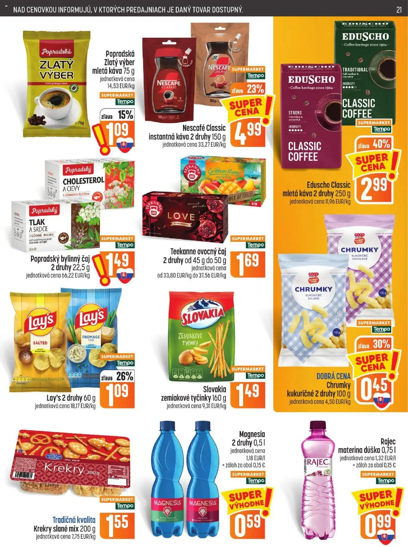 Nové COOP Jednota akcie – leták je platný od 22.10.2026 | Strana: 21