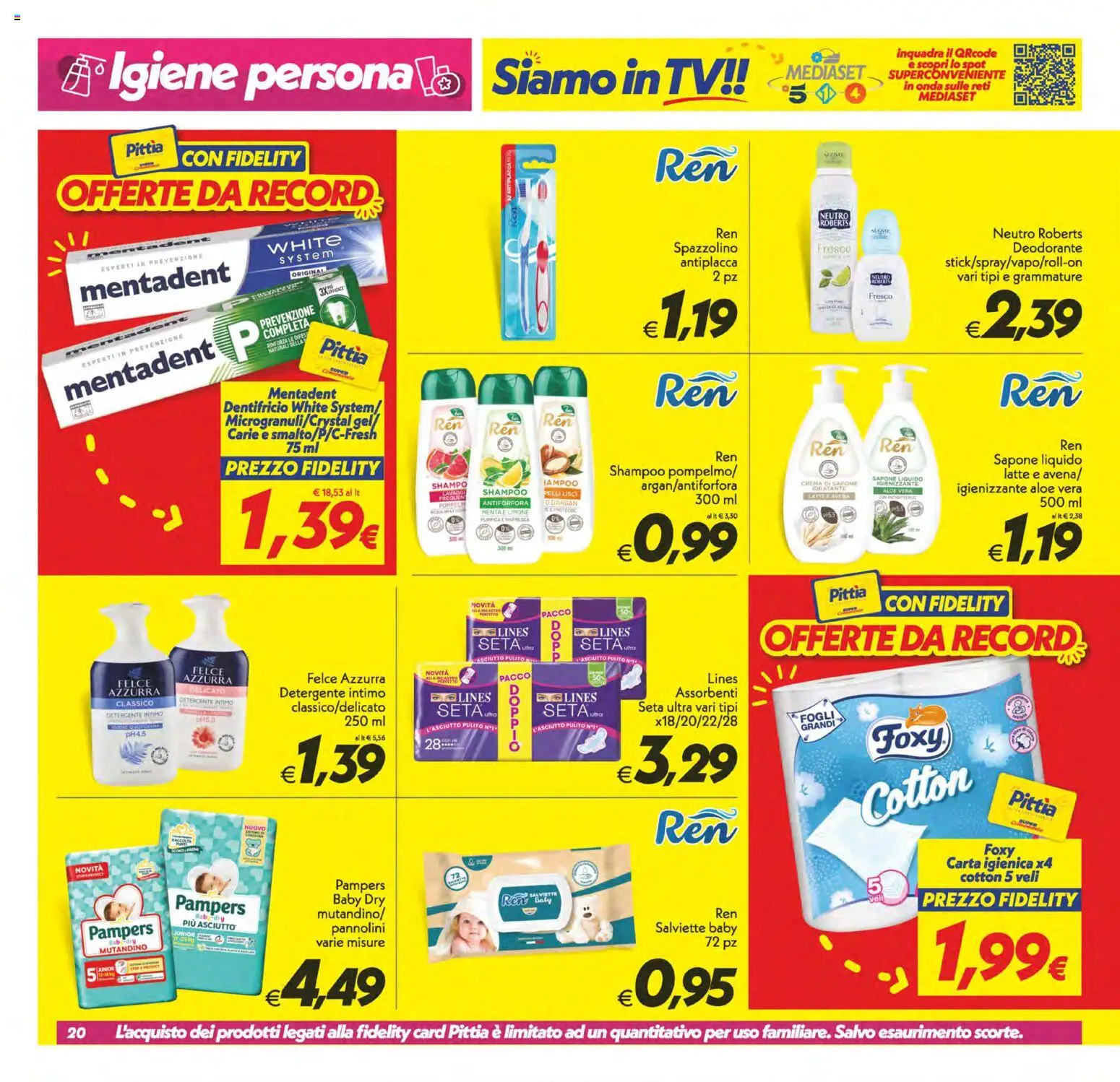 Volantino SuperConveniente del 29.05.2026 | Pagina: 20 | Prodotti: Dentifricio, Detergente intimo, Menta, Aloe vera